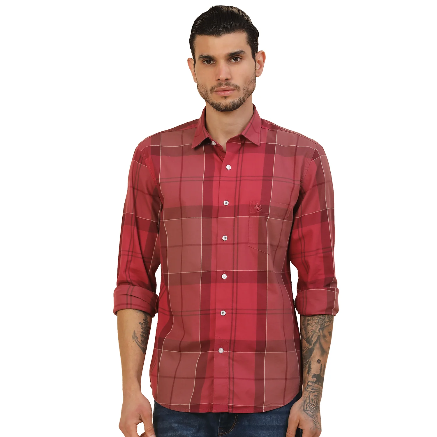 Men's Stylish Checkered Casual Shirt | Regular Fit | Full Sleeve | Pure Cotton | Smart Casual Wear - Image 9