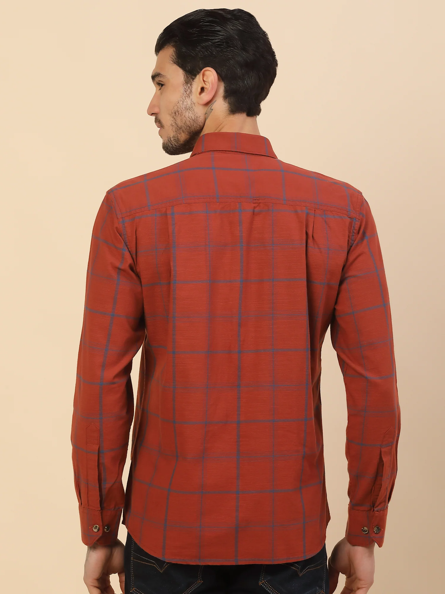 Men's Stylish Checkered Casual Shirt | Regular Fit | Full Sleeve | Pure Cotton | Smart Casual Wear - Image 2