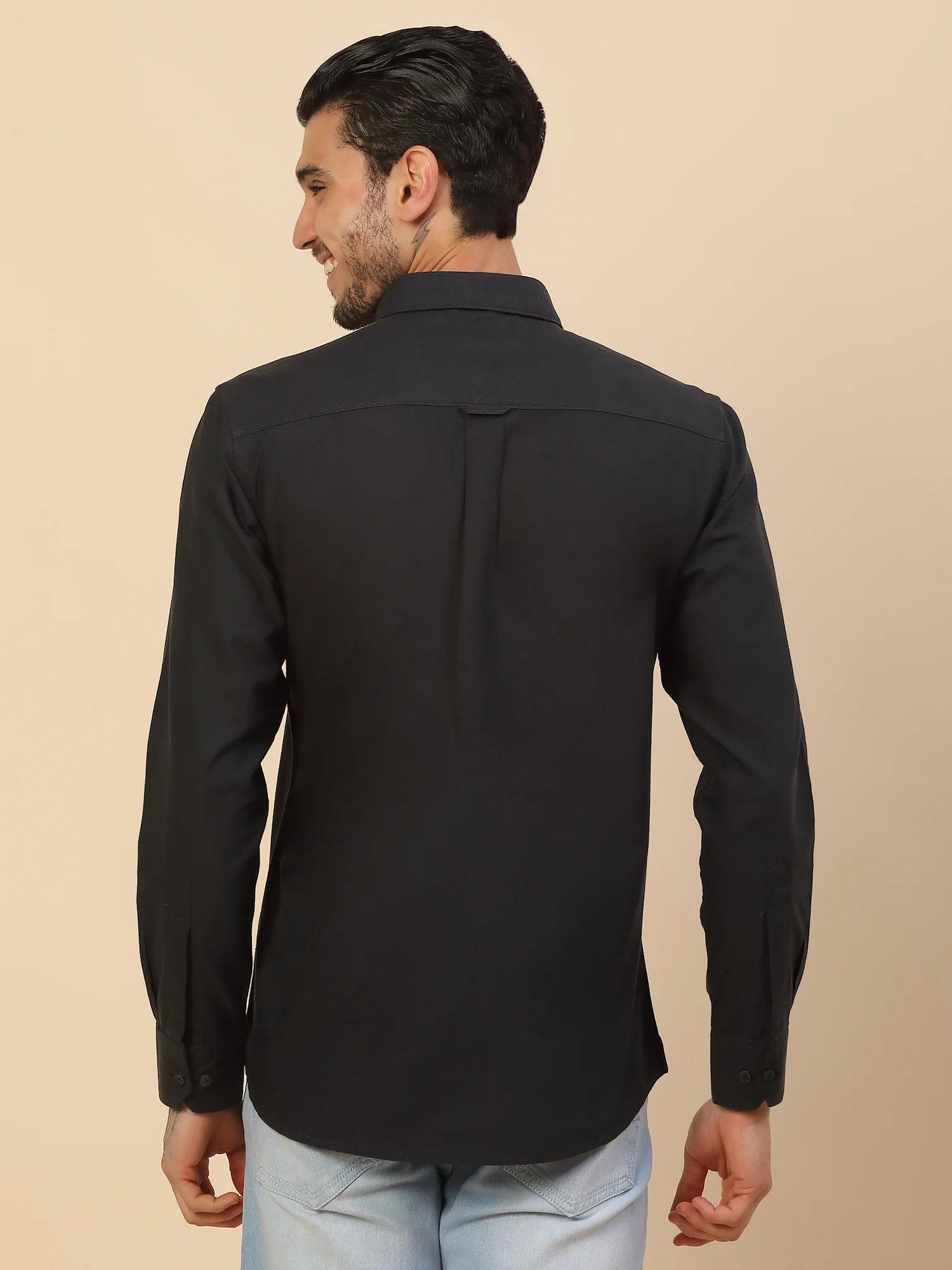 Men's Stylish Solid Casual Shirt | Regular Fit | Full Sleeve | Pure Cotton | Smart Casual Wear - Image 3