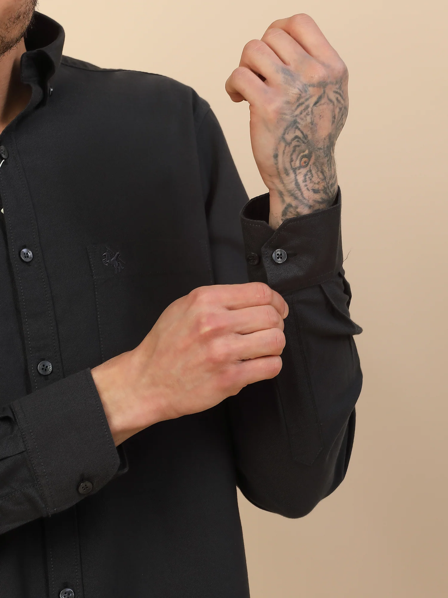 Men's Stylish Solid Casual Shirt | Regular Fit | Full Sleeve | Pure Cotton | Smart Casual Wear - Image 4