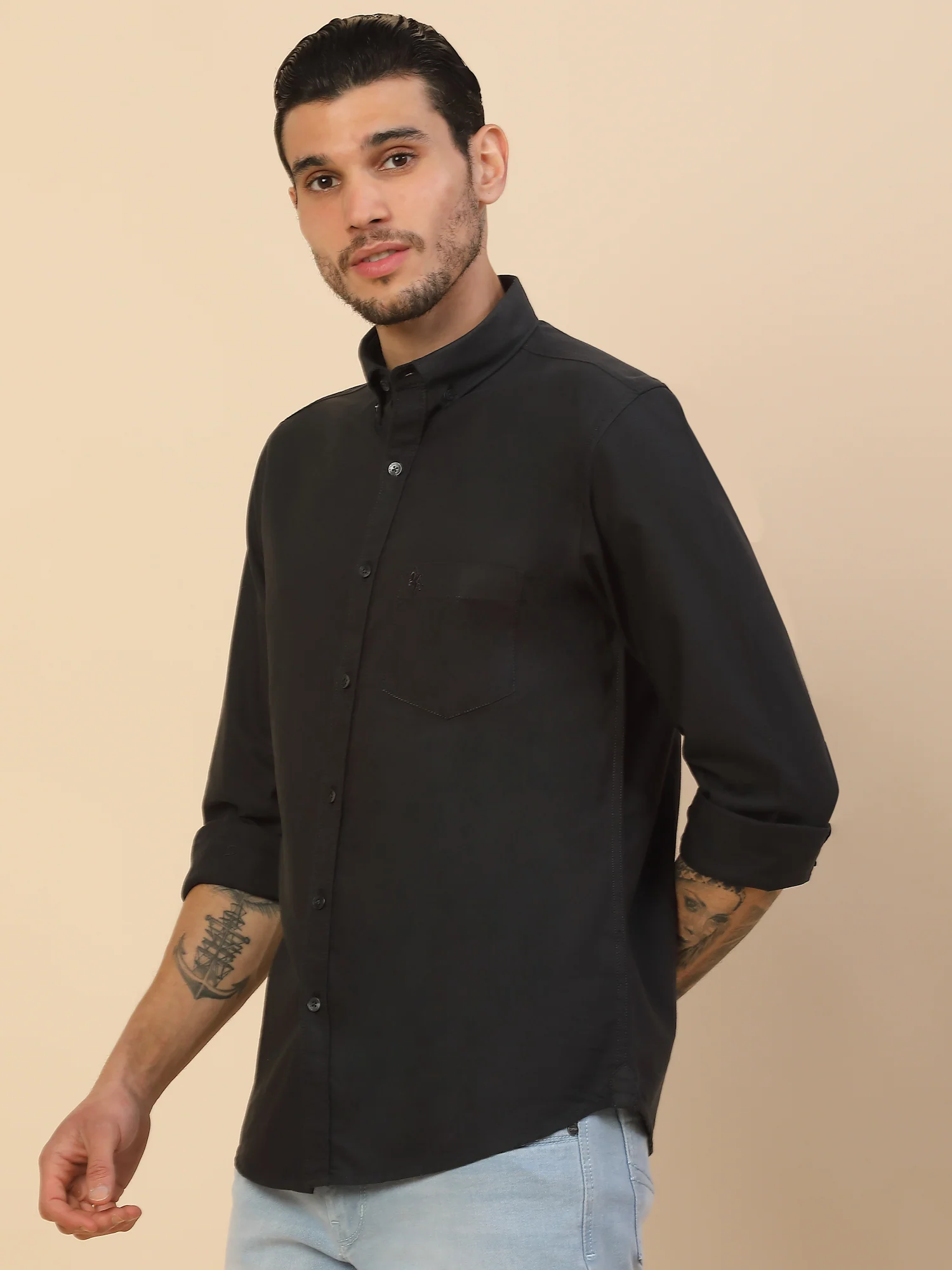 Men's Stylish Solid Casual Shirt | Regular Fit | Full Sleeve | Pure Cotton | Smart Casual Wear - Image 6