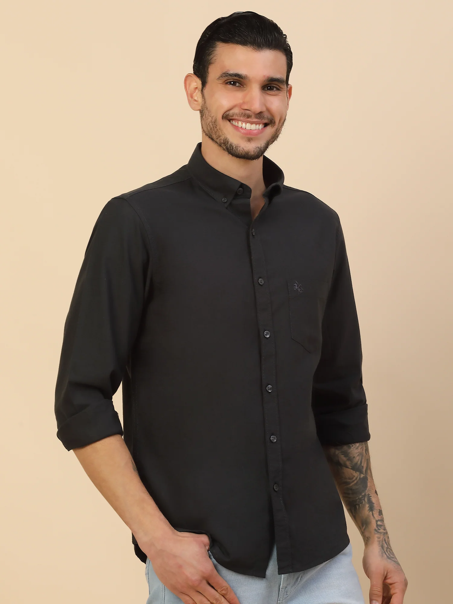 Men's Stylish Solid Casual Shirt | Regular Fit | Full Sleeve | Pure Cotton | Smart Casual Wear - Image 7