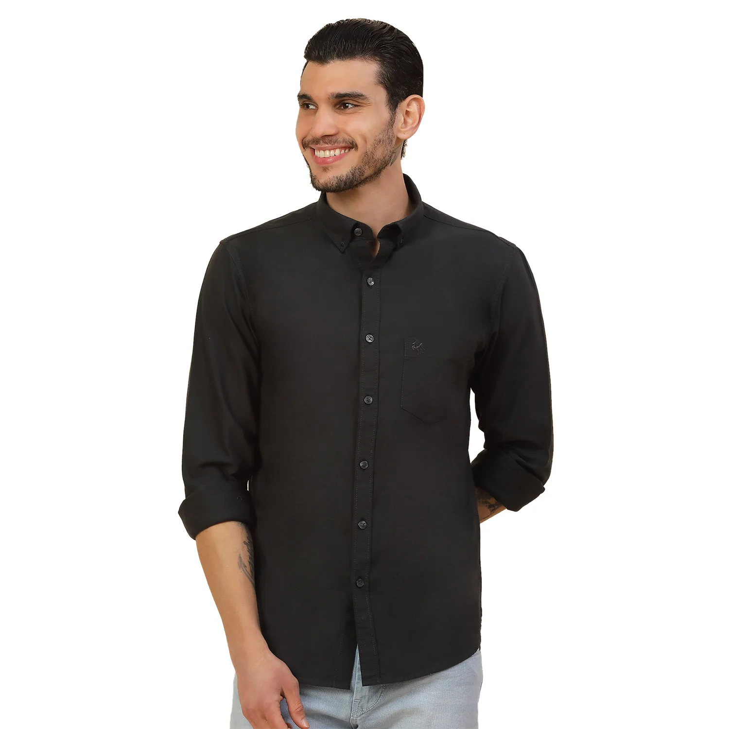 Men's Stylish Solid Casual Shirt | Regular Fit | Full Sleeve | Pure Cotton | Smart Casual Wear - Image 9