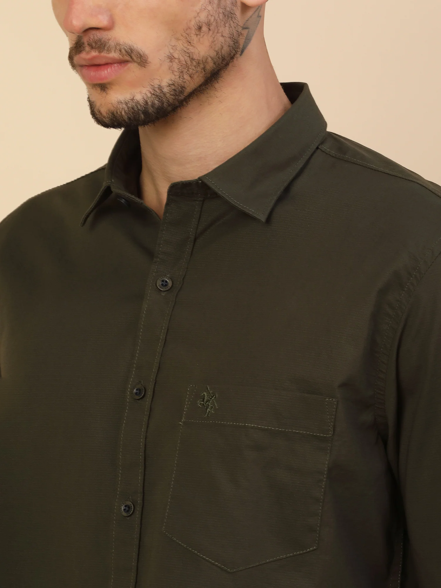 Men's Stylish Solid Casual Shirt | Regular Fit | Full Sleeve | Cotton Blend | Smart Casual Wear - Image 6
