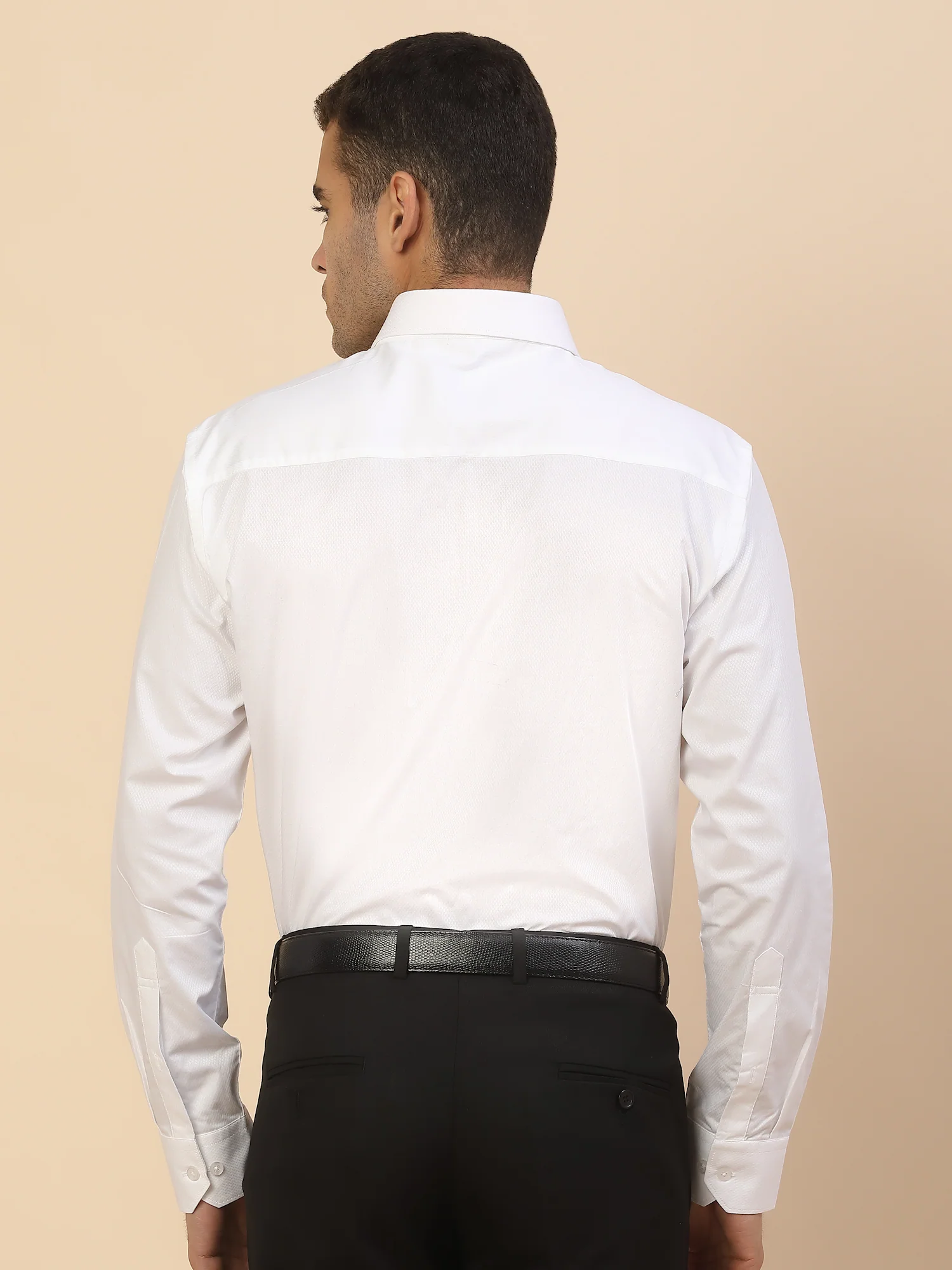 Men's Stylish Self Design Formal Shirt | Regular Fit | Full Sleeve | Pure Cotton | Smart Formal Wear - Image 3