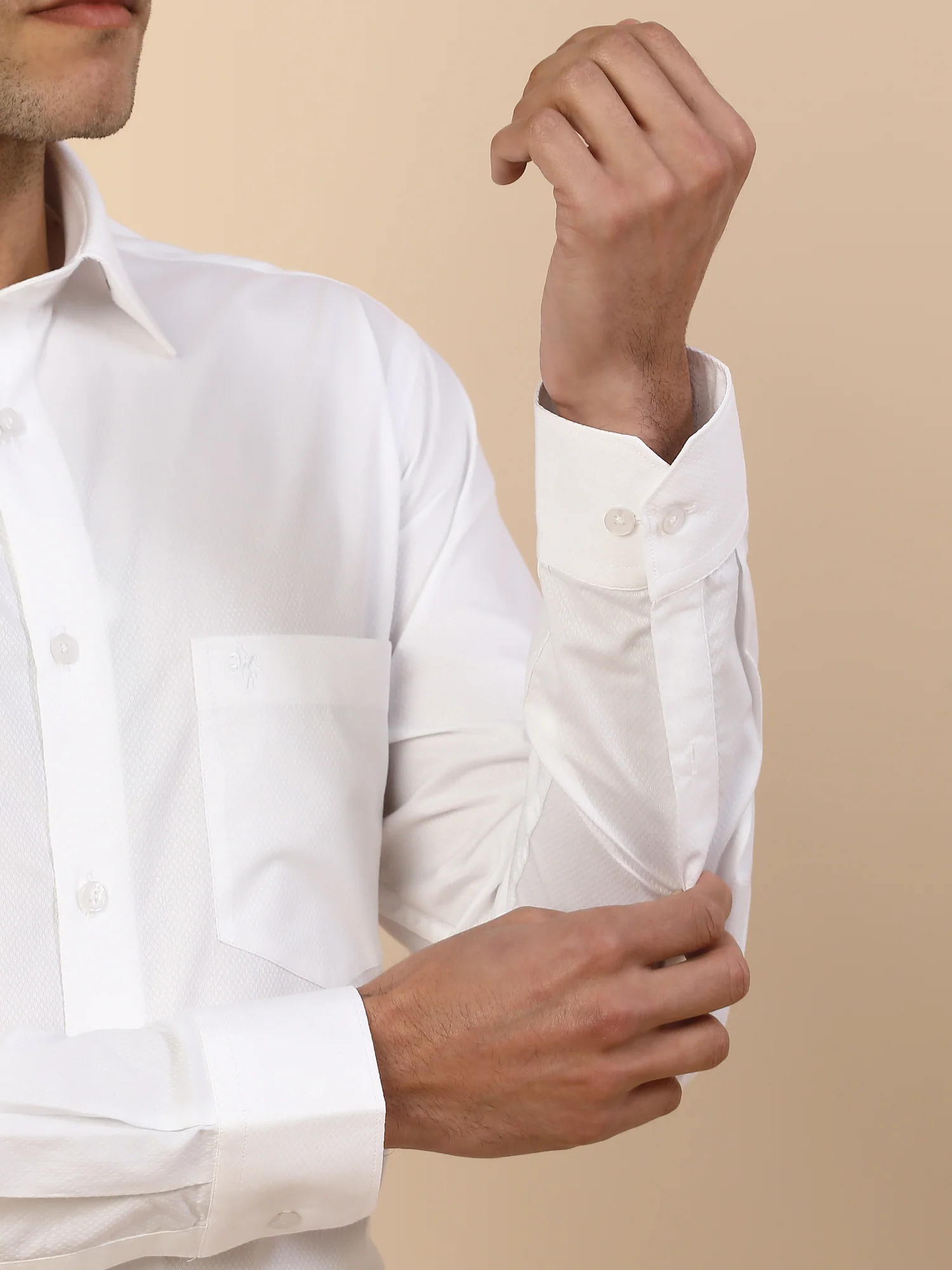 Men's Stylish Self Design Formal Shirt | Regular Fit | Full Sleeve | Pure Cotton | Smart Formal Wear - Image 7