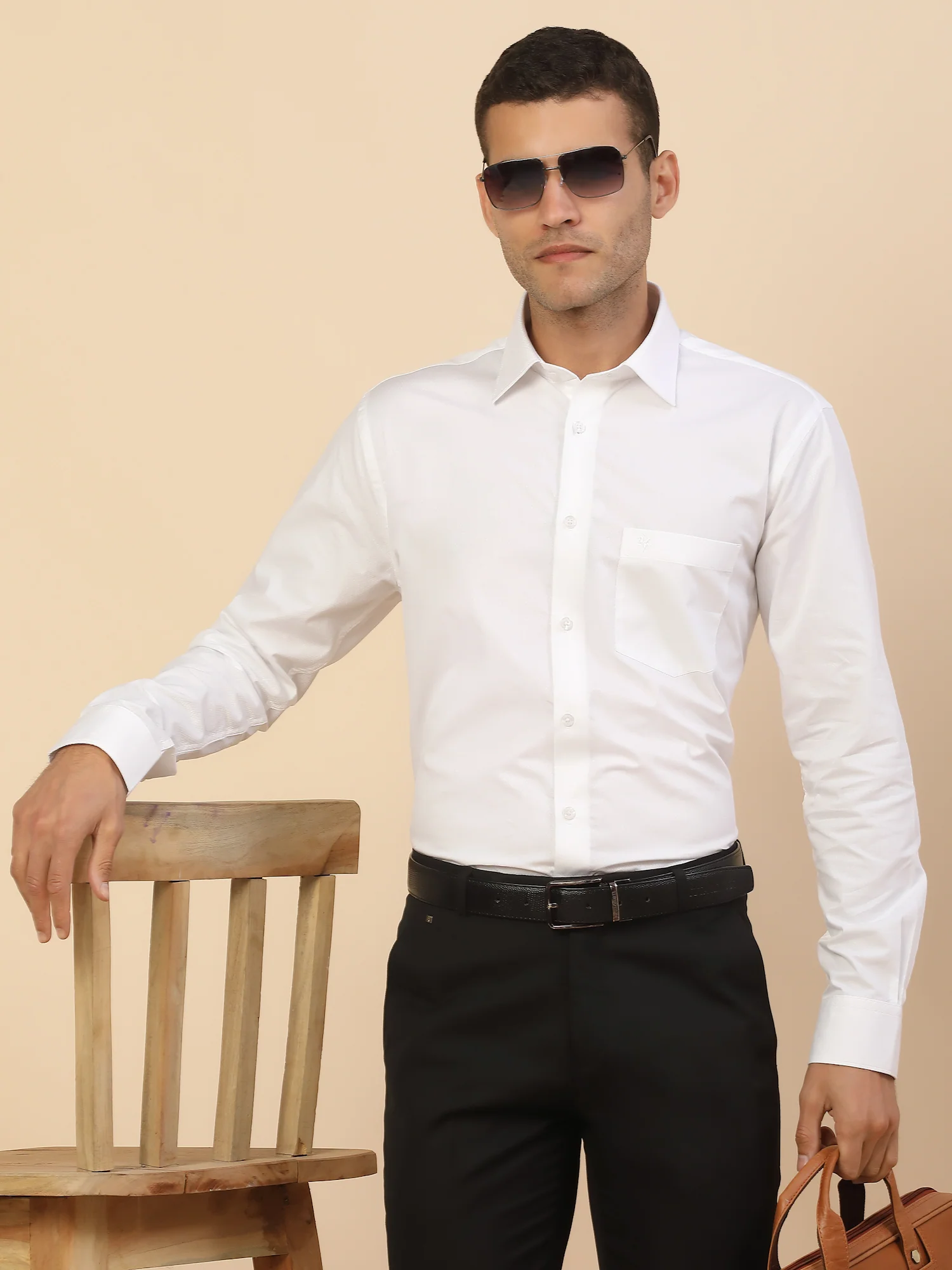 Men's Stylish Self Design Formal Shirt | Regular Fit | Full Sleeve | Pure Cotton | Smart Formal Wear - Image 8