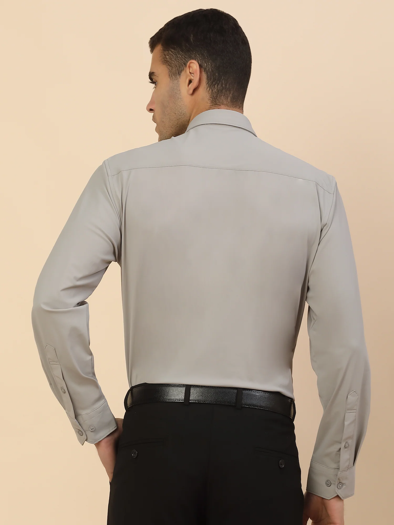 Men's Stylish Solid Formal Shirt | Regular Fit | Full Sleeve | Polyester | Smart Formal Wear - Image 3