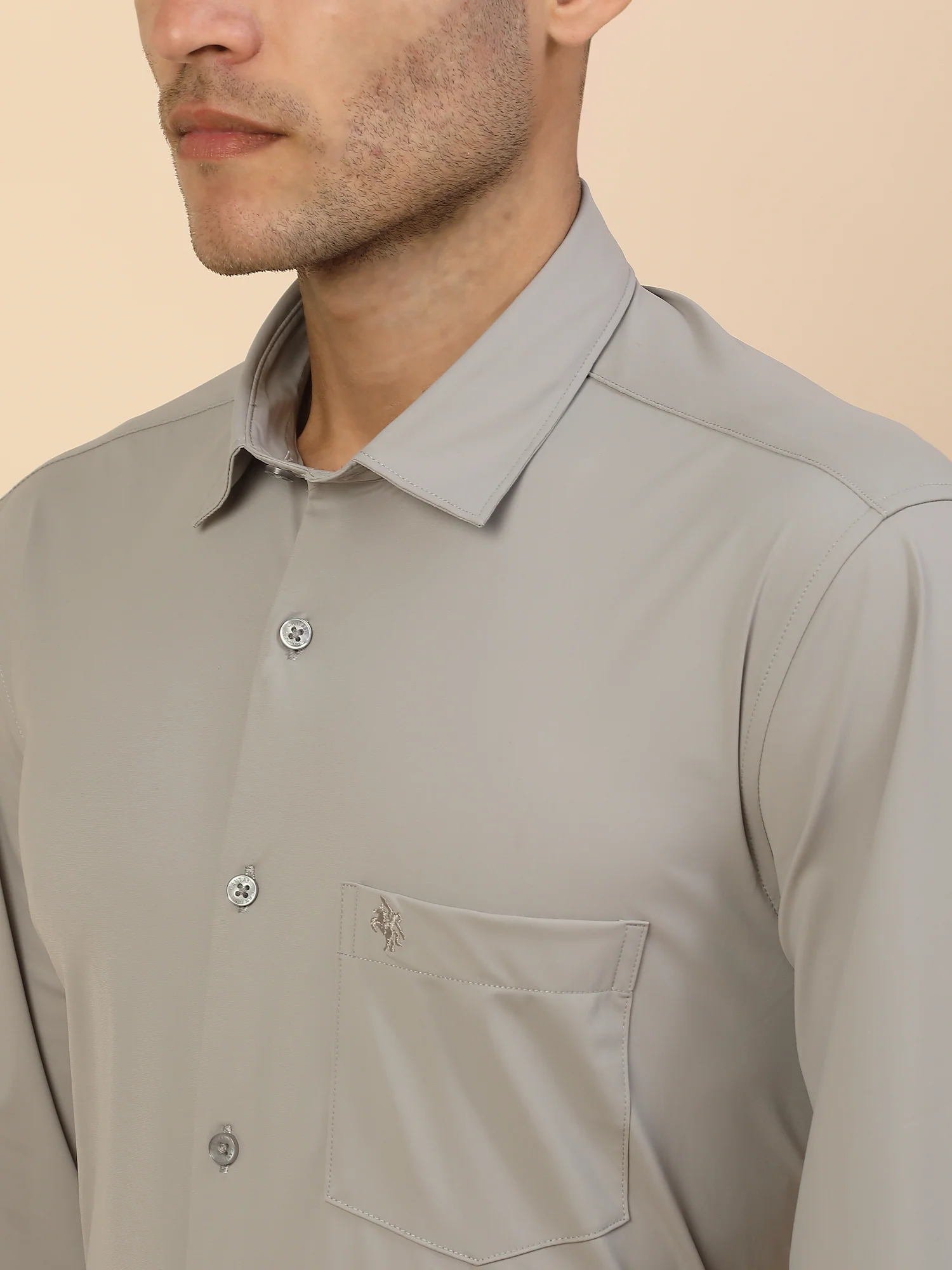 Men's Stylish Solid Formal Shirt | Regular Fit | Full Sleeve | Polyester | Smart Formal Wear - Image 6