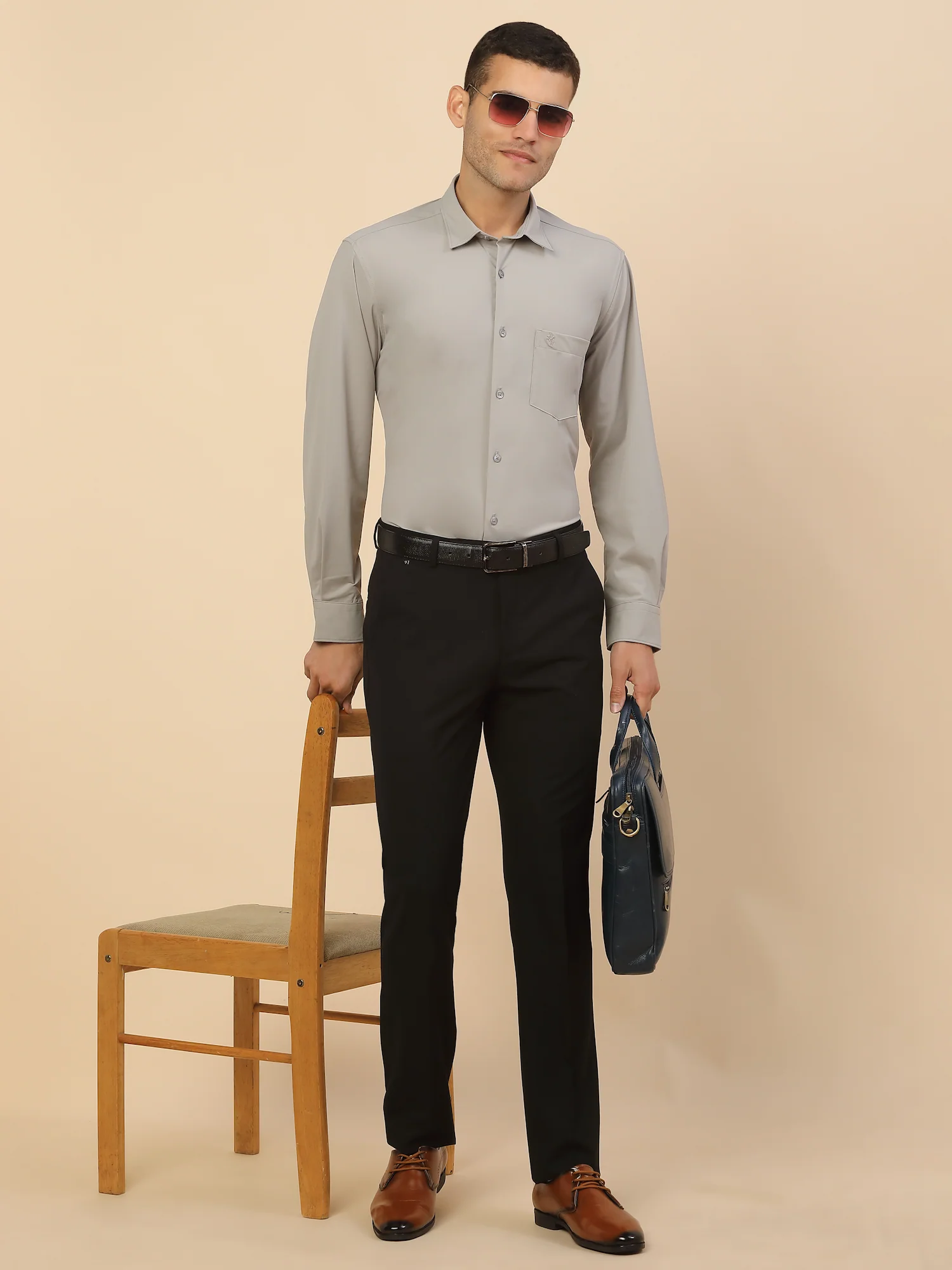 Men's Stylish Solid Formal Shirt | Regular Fit | Full Sleeve | Polyester | Smart Formal Wear - Image 8