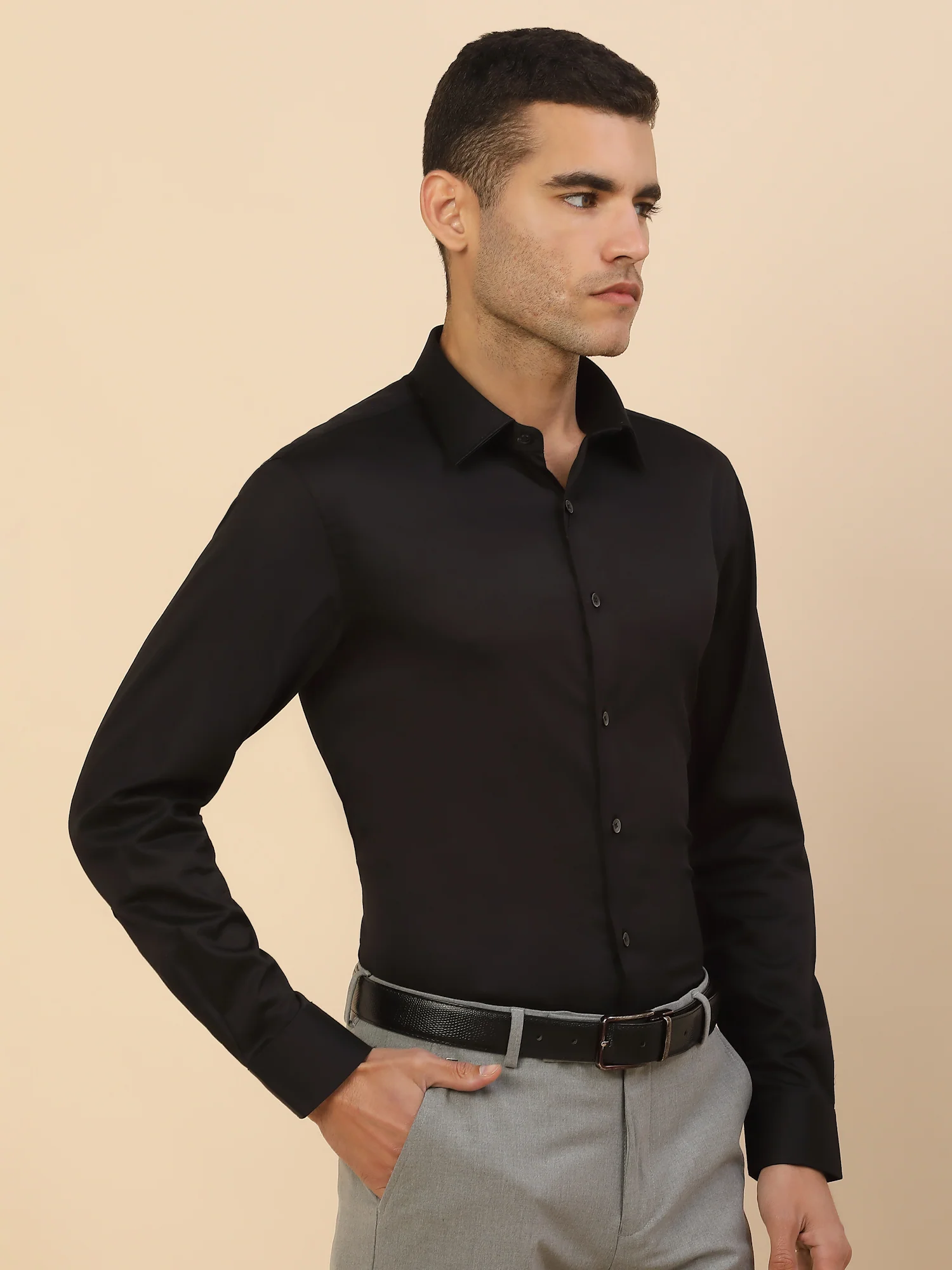 Men's Stylish Solid Party Shirt | Regular Fit | Full Sleeve | Pure Cotton | Smart Party Wear - Image 5