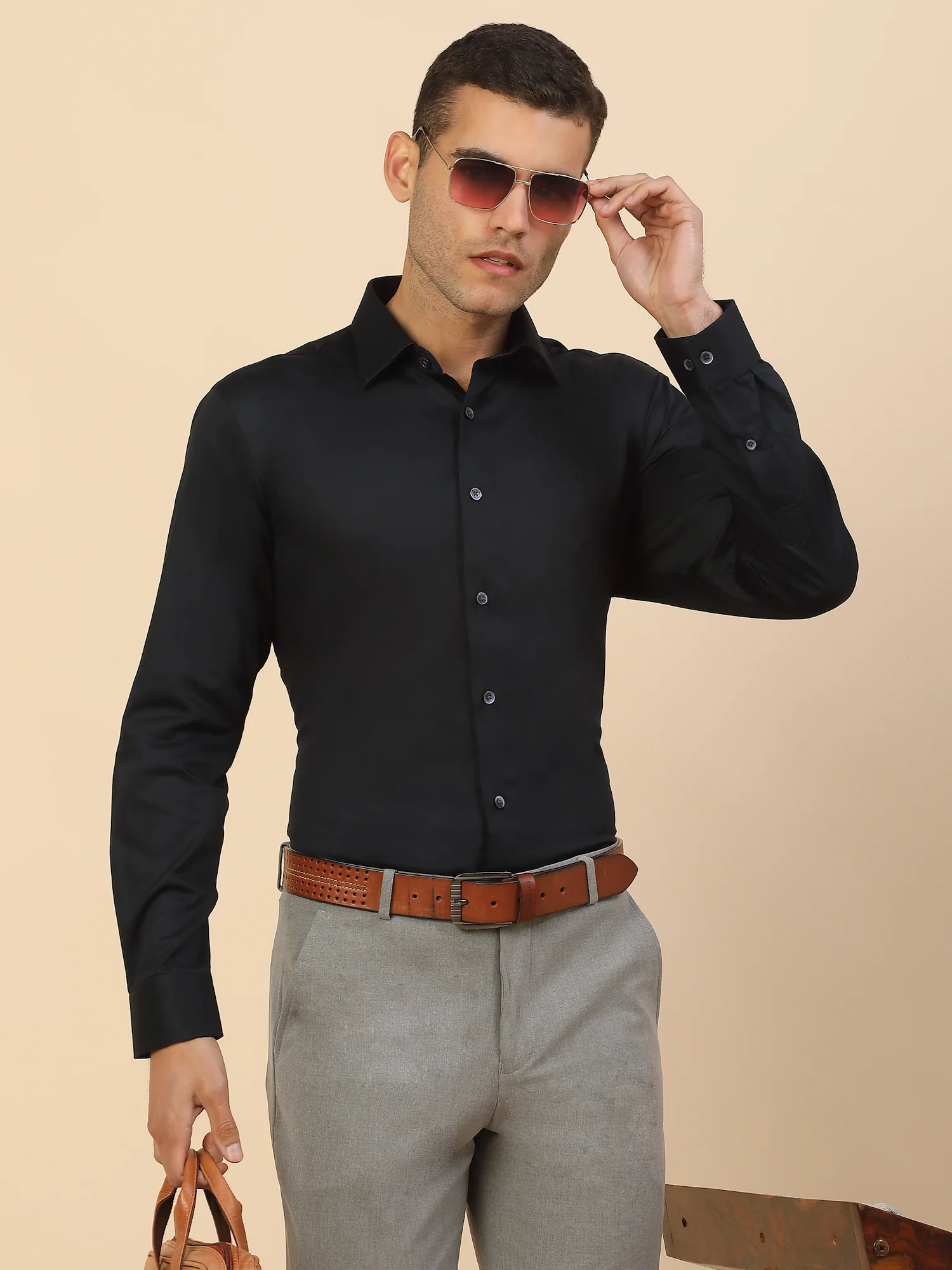Men's Stylish Solid Party Shirt | Regular Fit | Full Sleeve | Pure Cotton | Smart Party Wear - Image 2