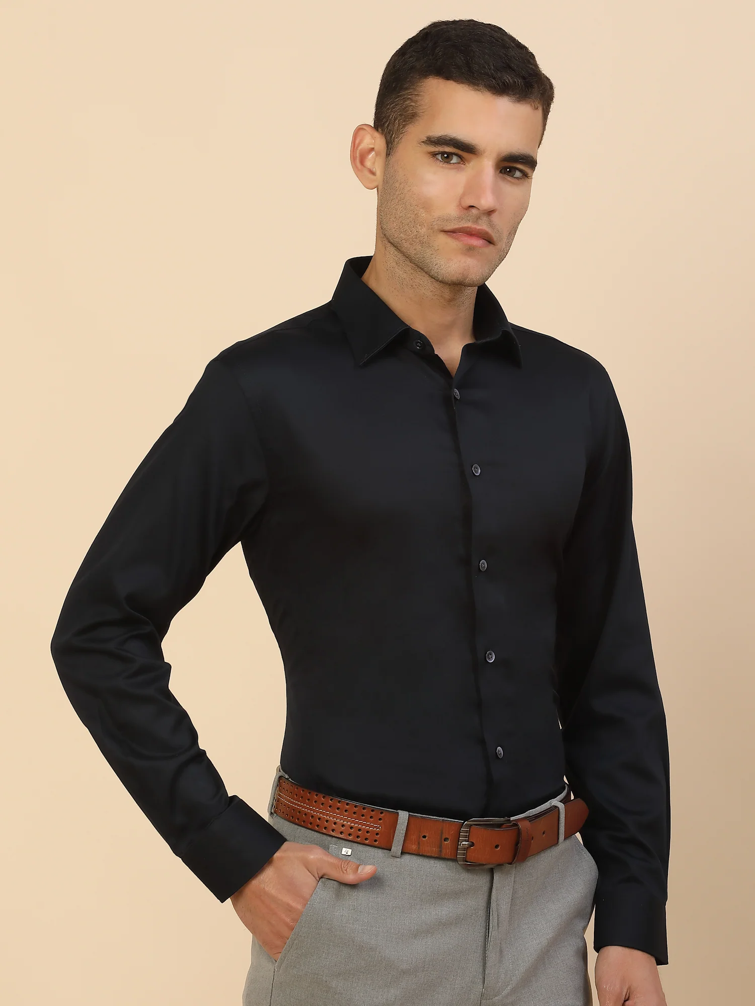 Men's Stylish Solid Party Shirt | Regular Fit | Full Sleeve | Pure Cotton | Smart Party Wear - Image 5