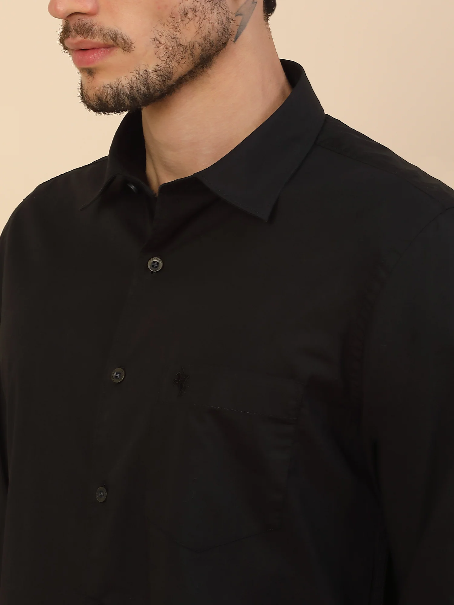 Men's Stylish Solid Casual Shirt | Regular Fit | Full Sleeve | Cotton Blend | Smart Casual Wear - Image 5
