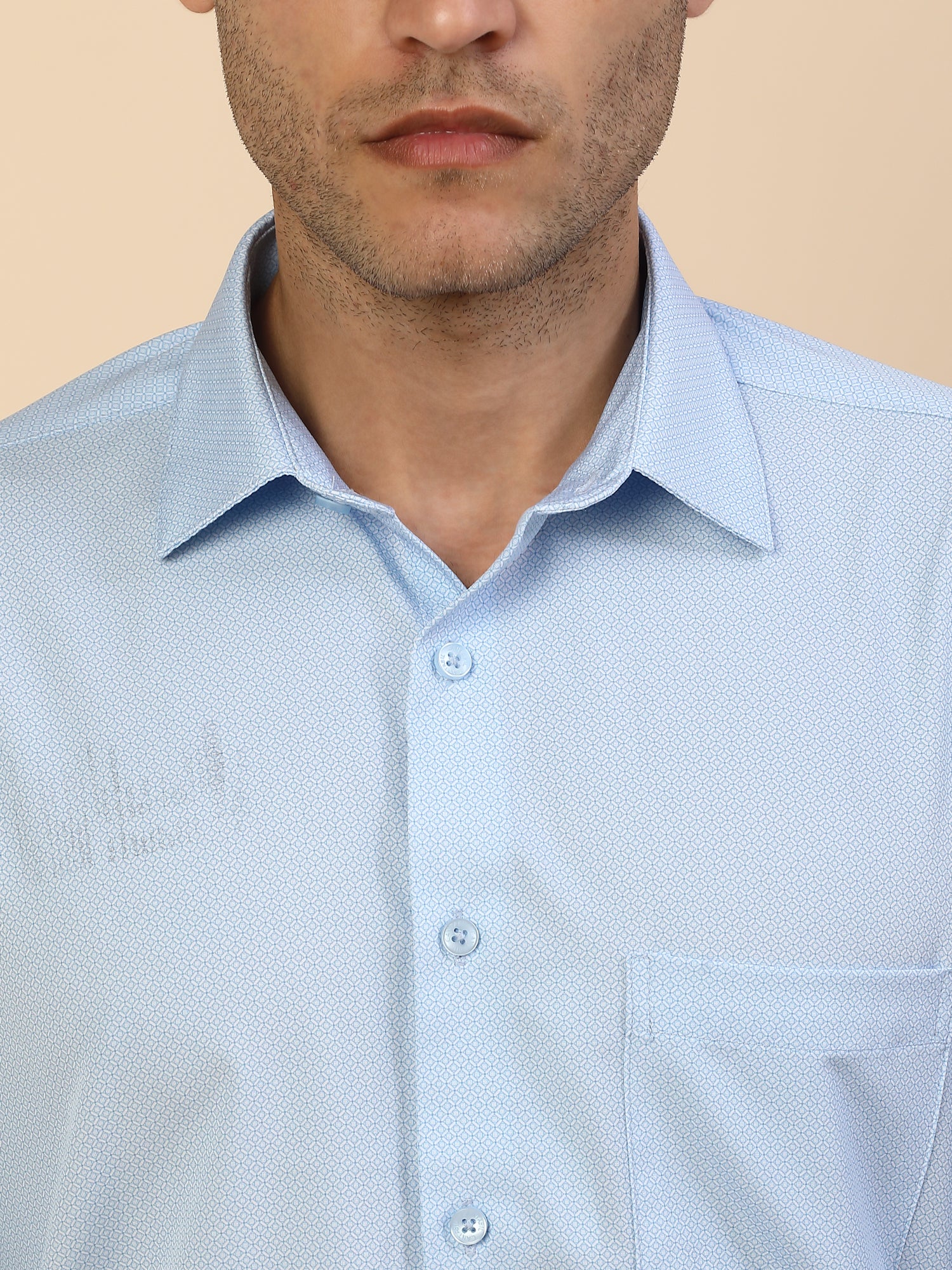 Men's Stylish Printed Formal Shirt | Regular Fit | Full Sleeve | Polyester | Smart Formal Wear - Image 5