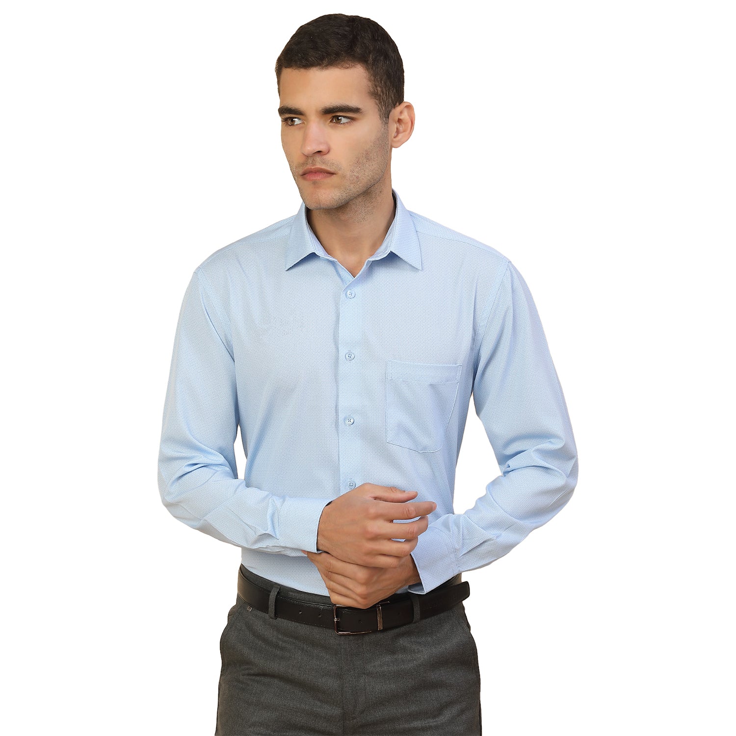 Men's Stylish Printed Formal Shirt | Regular Fit | Full Sleeve | Polyester | Smart Formal Wear - Image 9