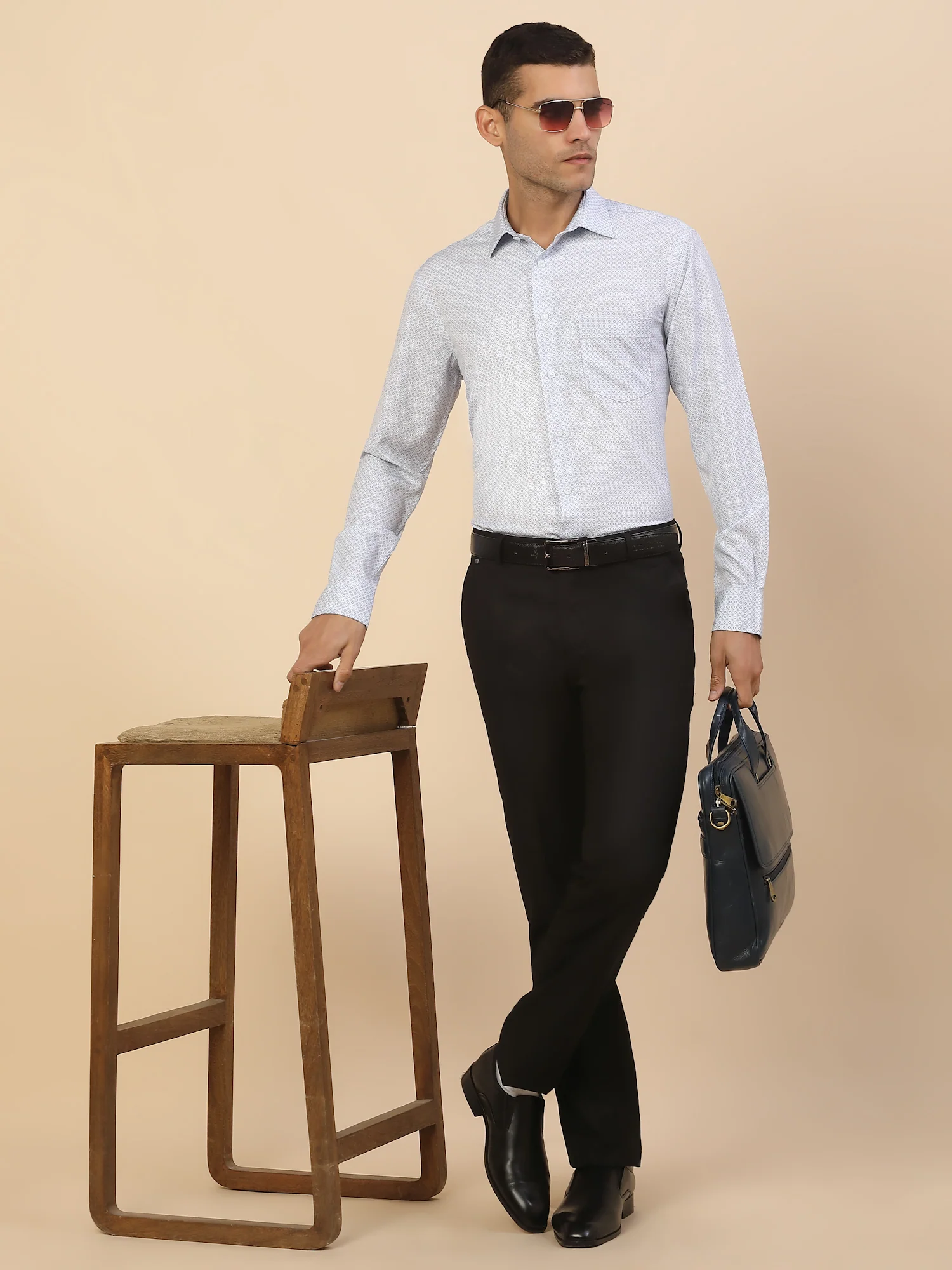 Men's Stylish Printed Formal Shirt | Regular Fit | Full Sleeve | Polyester | Smart Formal Wear - Image 2