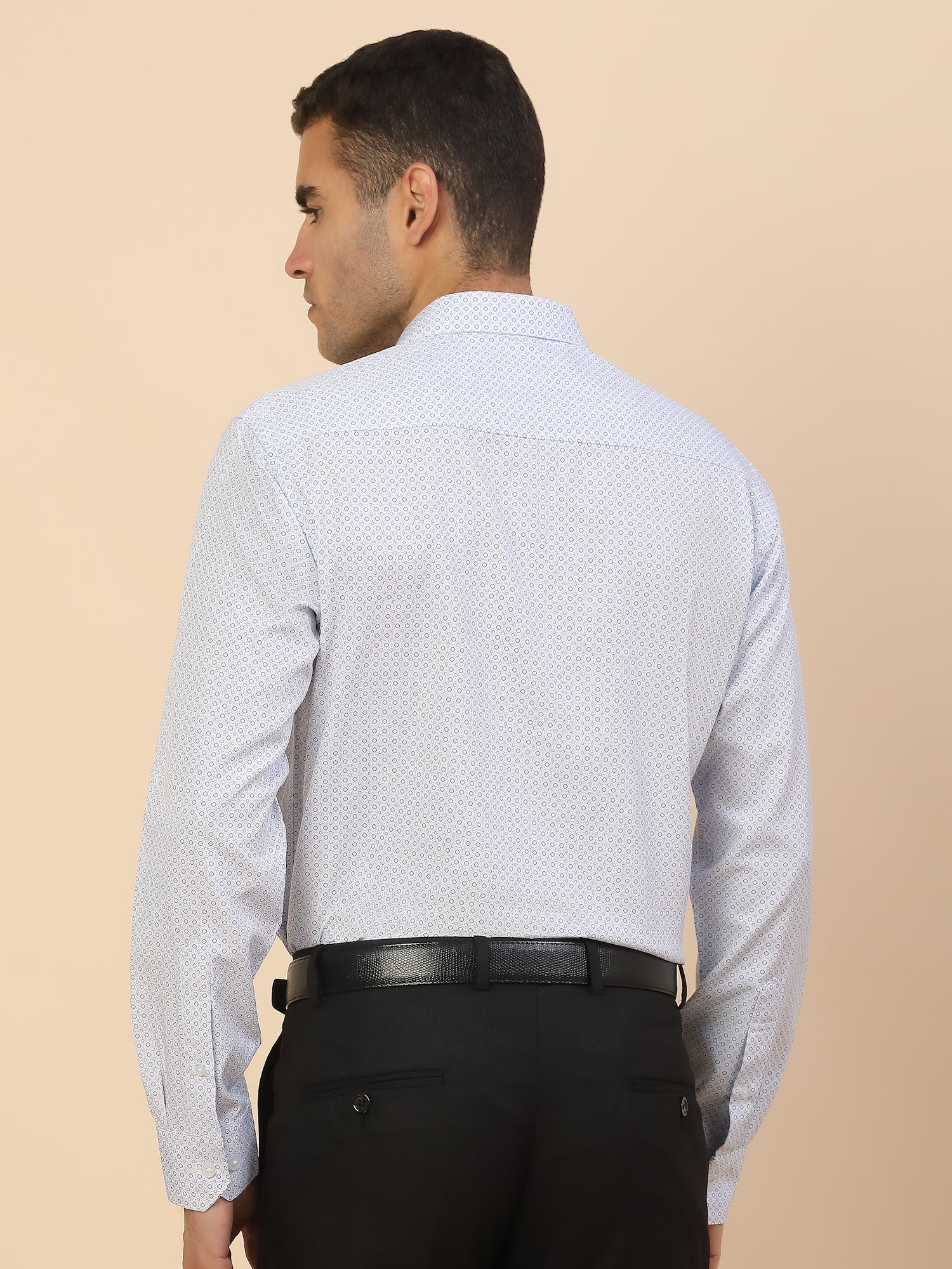 Men's Stylish Printed Formal Shirt | Regular Fit | Full Sleeve | Polyester | Smart Formal Wear - Image 3