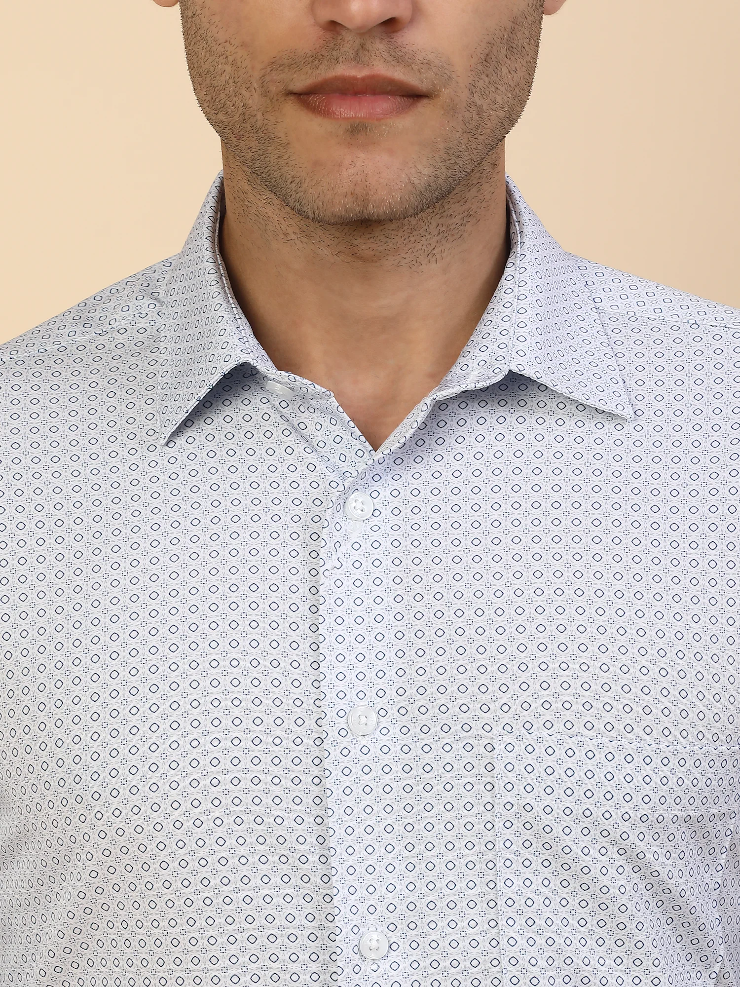 Men's Stylish Printed Formal Shirt | Regular Fit | Full Sleeve | Polyester | Smart Formal Wear - Image 6