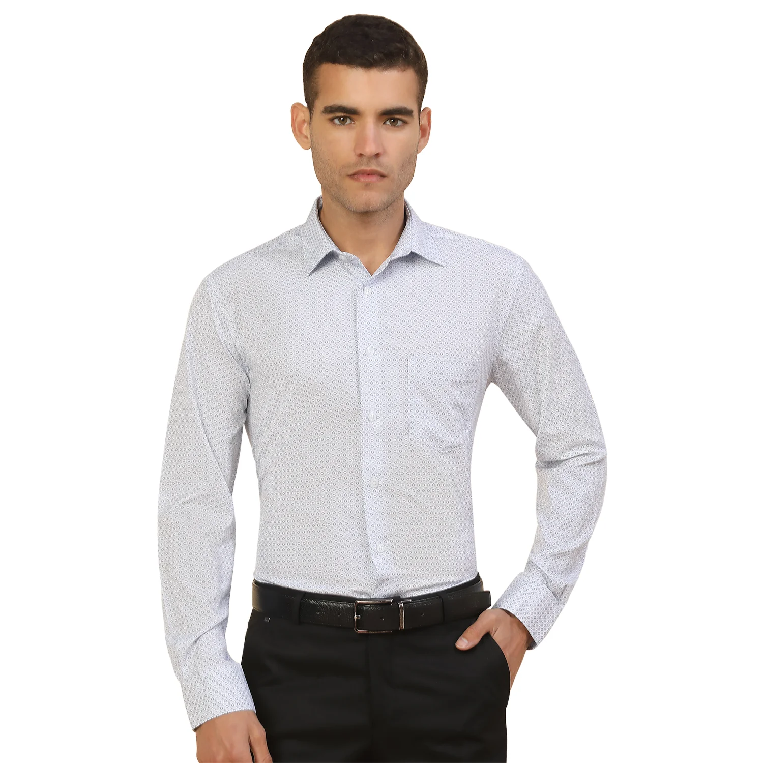 Men's Stylish Printed Formal Shirt | Regular Fit | Full Sleeve | Polyester | Smart Formal Wear - Image 9