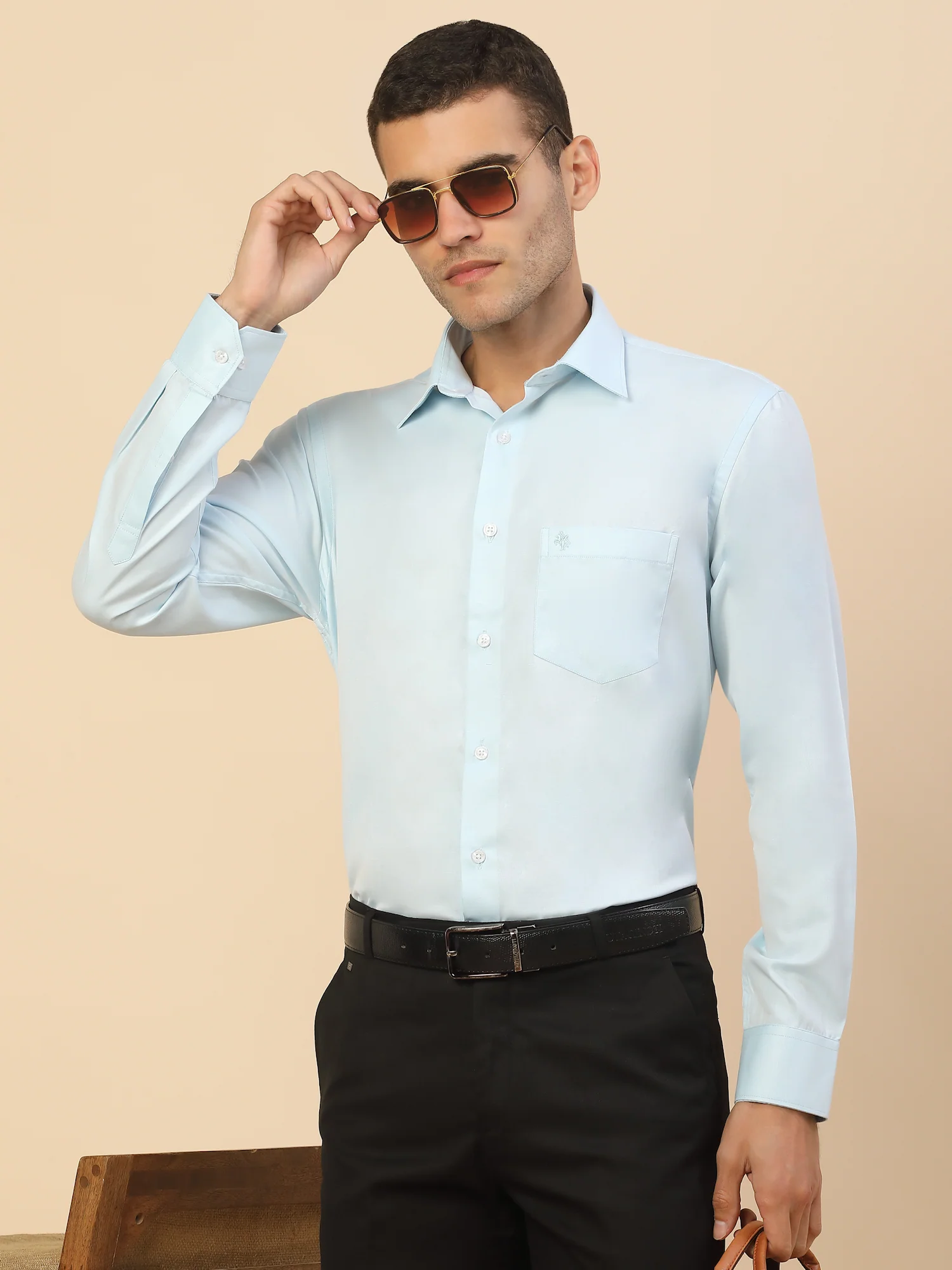 Men's Stylish Solid Formal Shirt | Regular Fit | Full Sleeve | Pure Cotton | Smart Formal Wear - Image 8