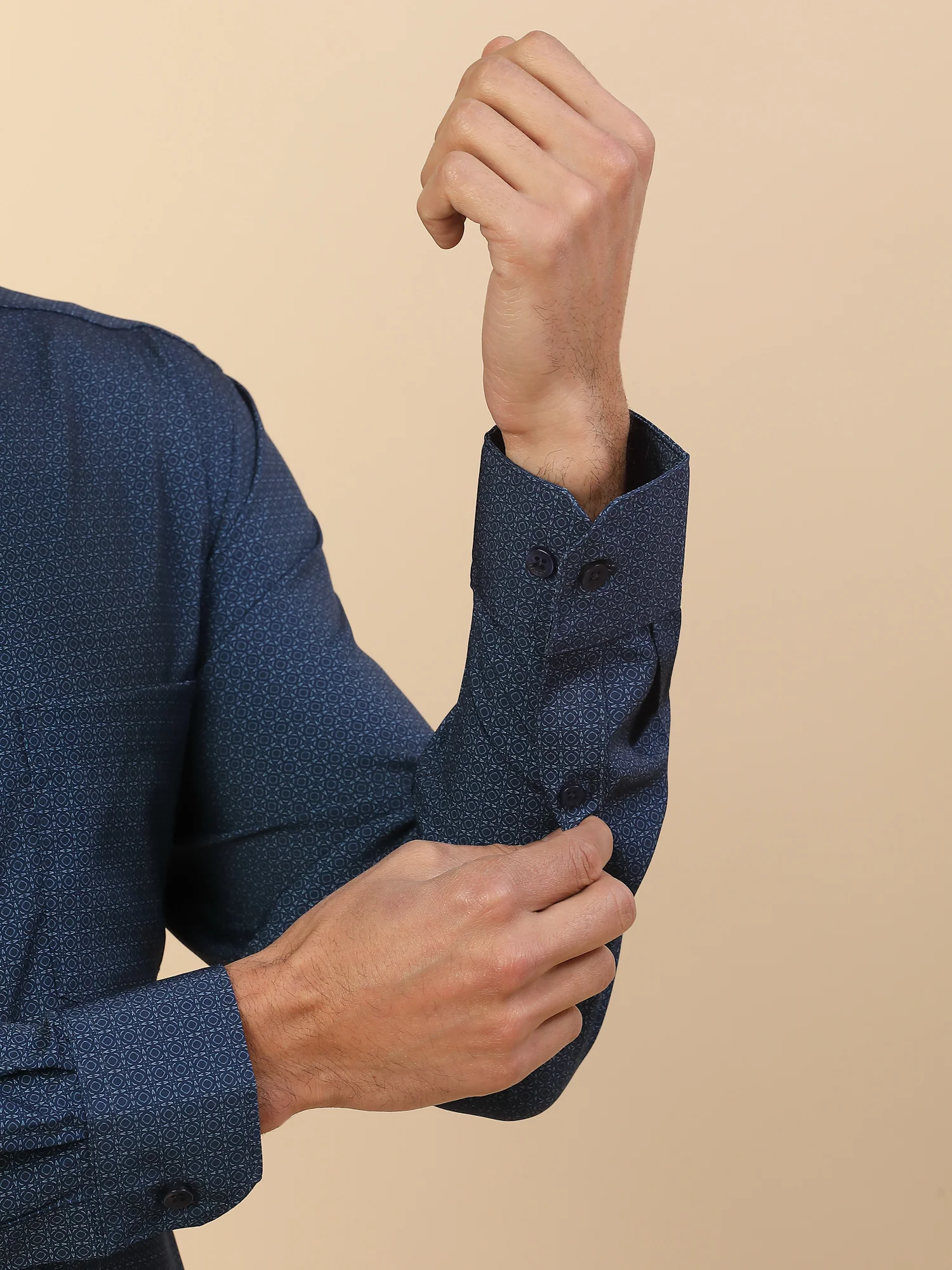 Men's Stylish Printed Formal Shirt | Regular Fit | Full Sleeve | Polyester | Smart Formal Wear - Image 7