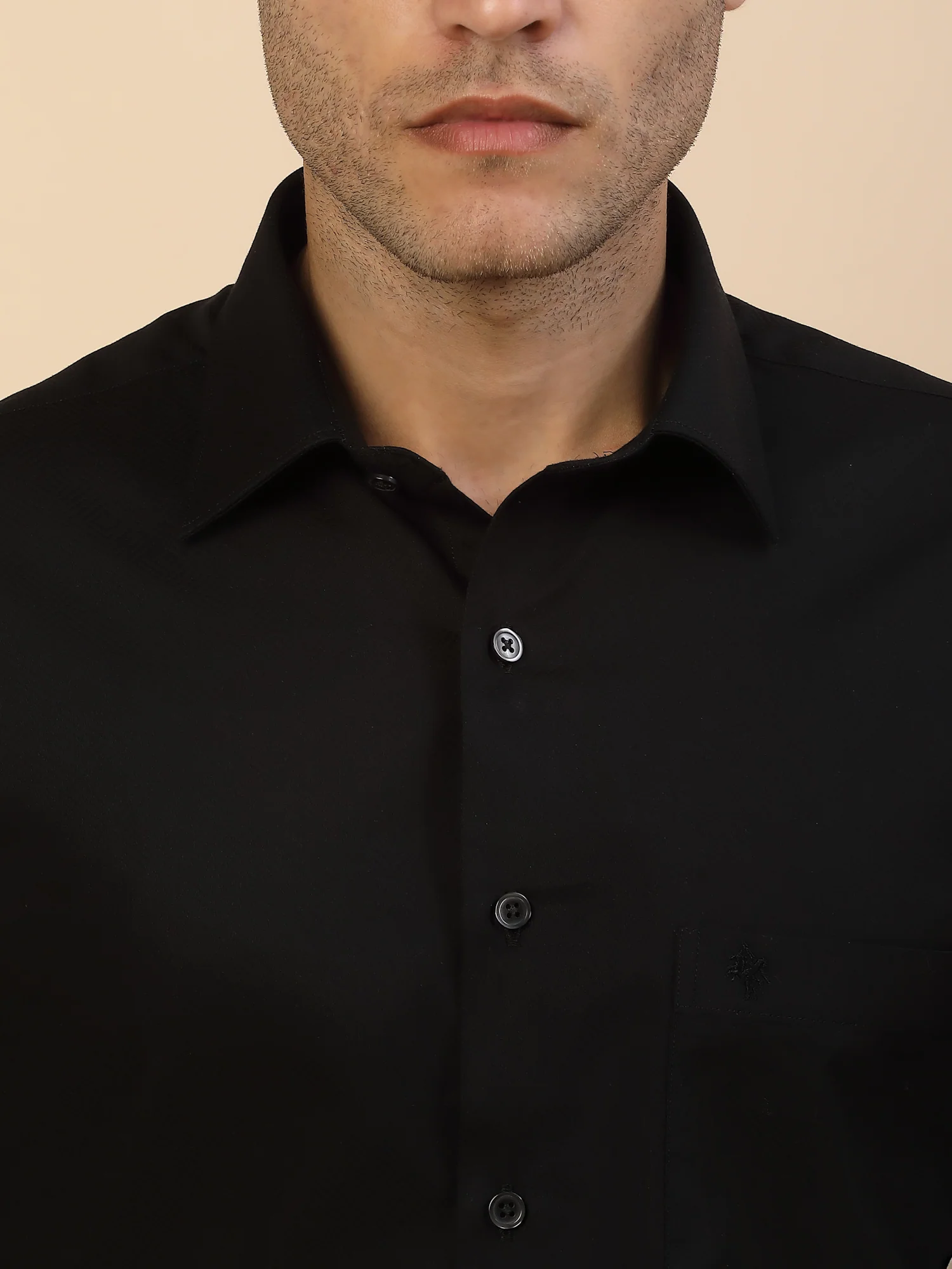 Men's Stylish Self Design Formal Shirt | Regular Fit Full Sleeve Pure Cotton Smart Formal Wear - Image 5