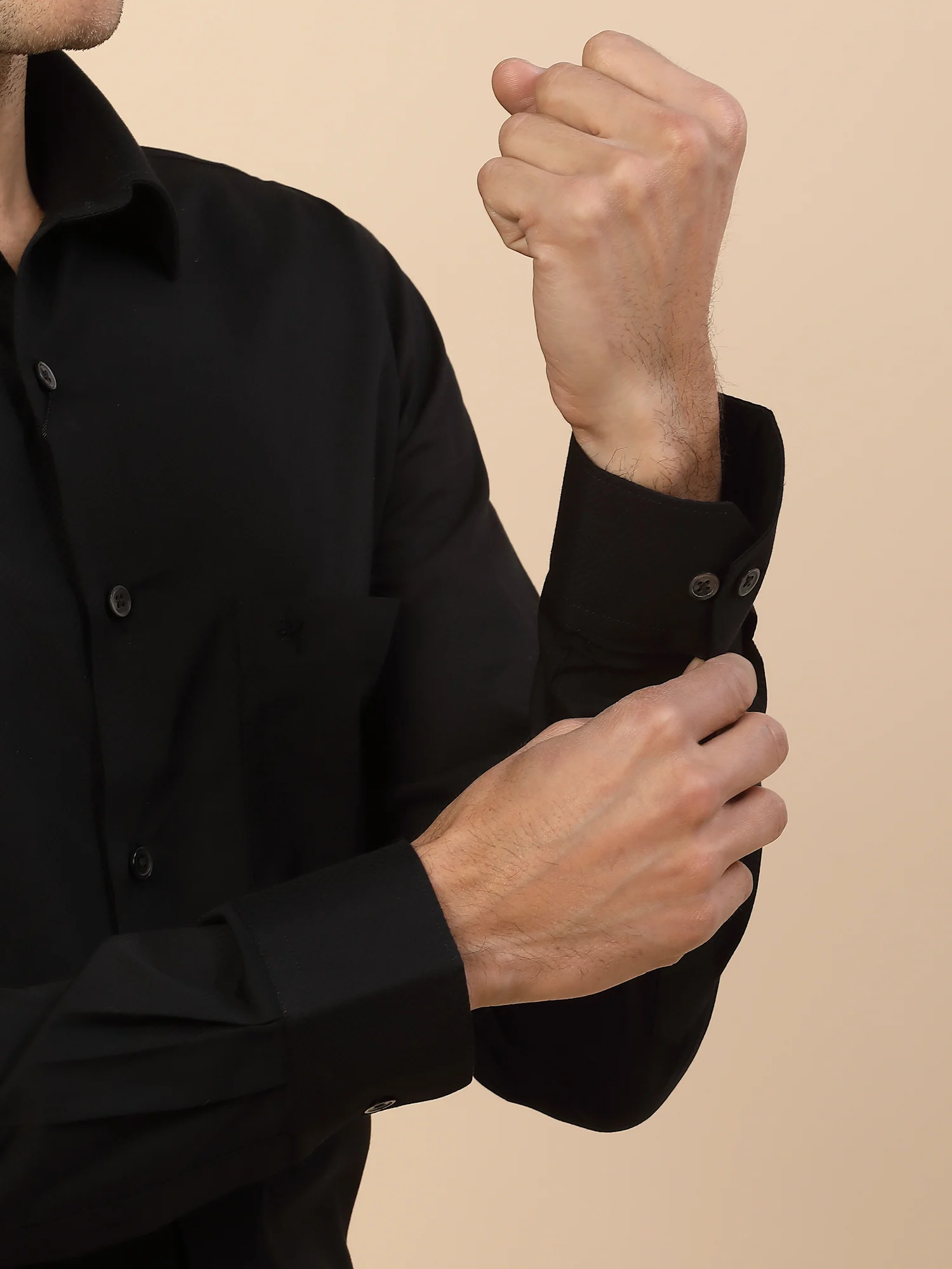 Men's Stylish Self Design Formal Shirt | Regular Fit Full Sleeve Pure Cotton Smart Formal Wear - Image 6