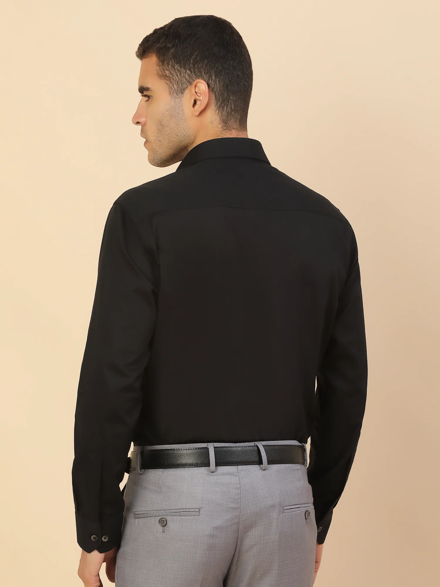 Men's Stylish Self Design Formal Shirt | Regular Fit Full Sleeve Pure Cotton Smart Formal Wear - Image 8