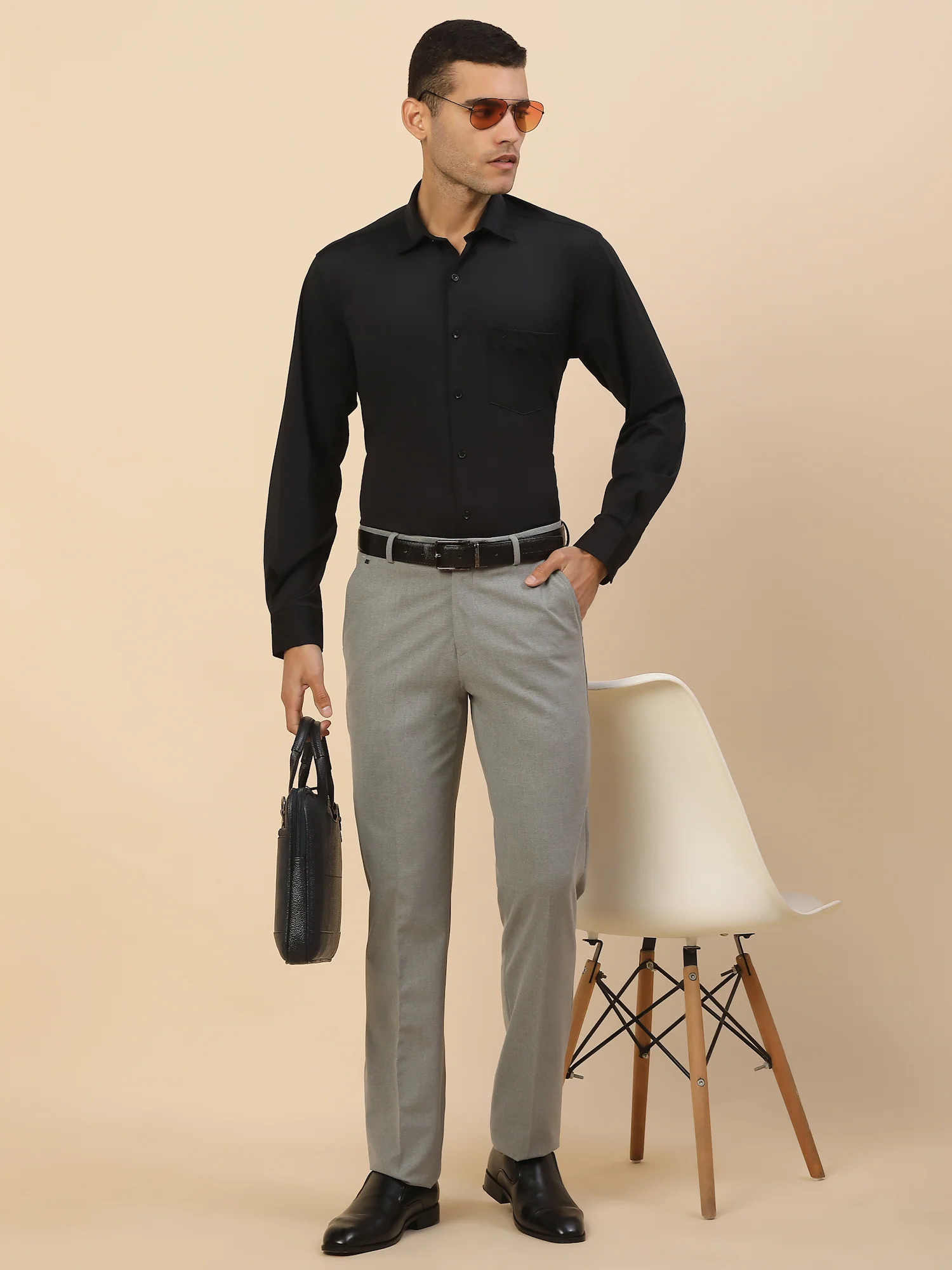 Men's Stylish Solid Formal Shirt | Regular Fit | Full Sleeve | Polyester | Smart Formal Wear - Image 2