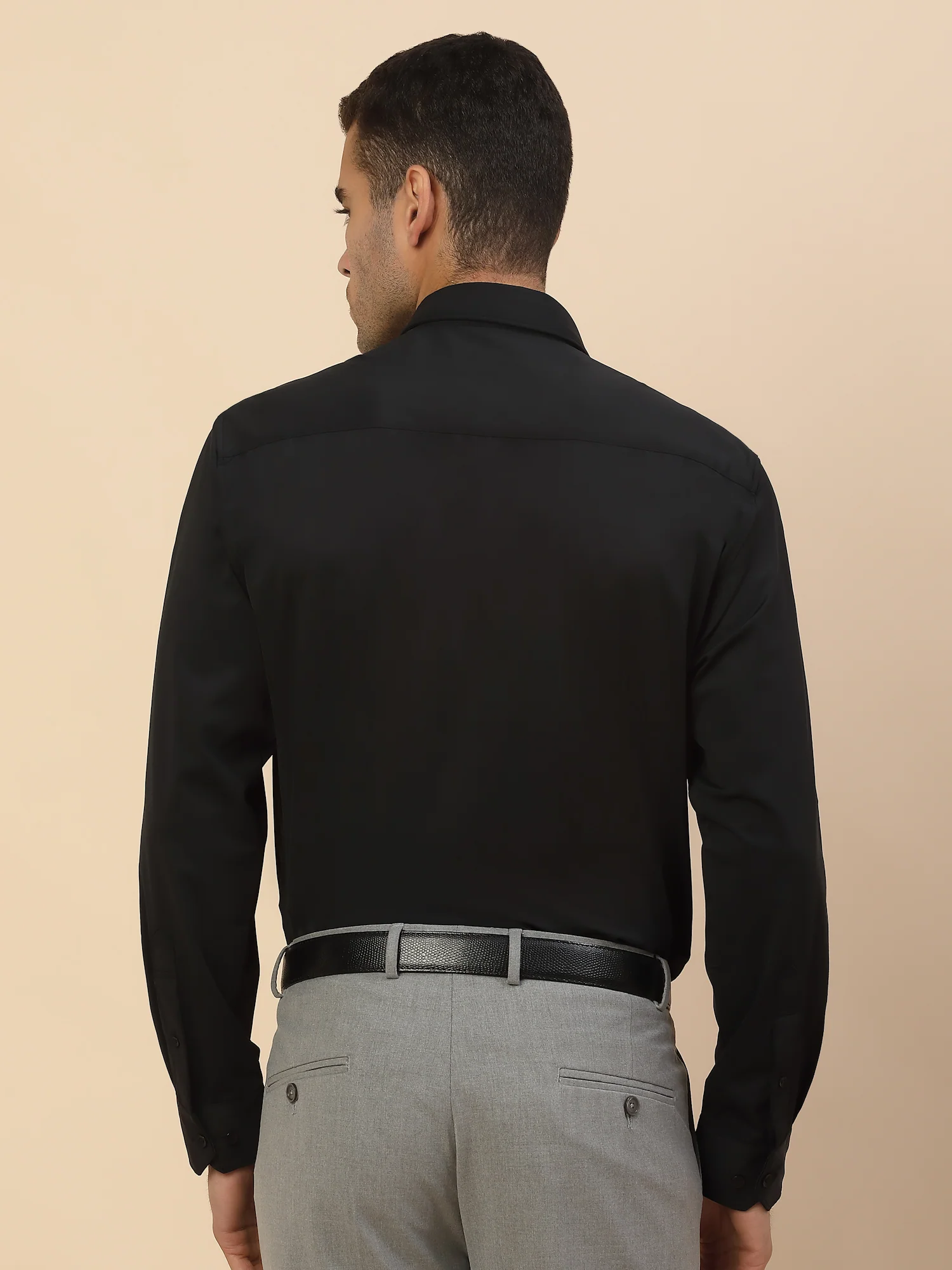 Men's Stylish Solid Formal Shirt | Regular Fit | Full Sleeve | Polyester | Smart Formal Wear - Image 3