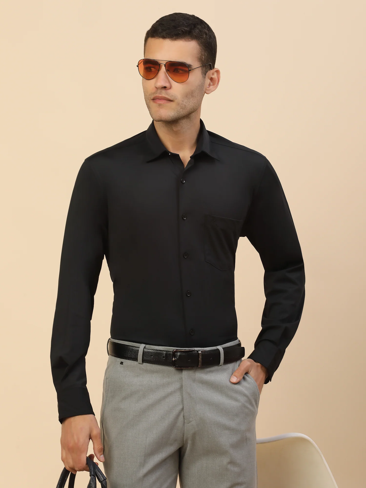 Men's Stylish Solid Formal Shirt | Regular Fit | Full Sleeve | Polyester | Smart Formal Wear - Image 8