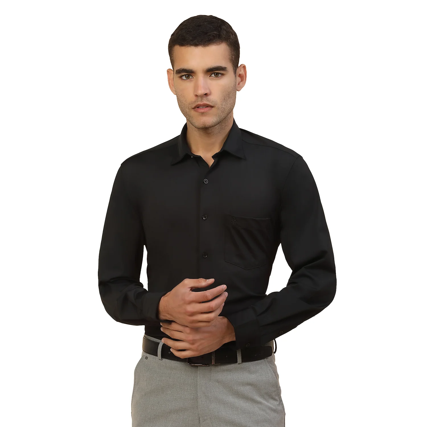 Men's Stylish Solid Formal Shirt | Regular Fit | Full Sleeve | Polyester | Smart Formal Wear - Image 9