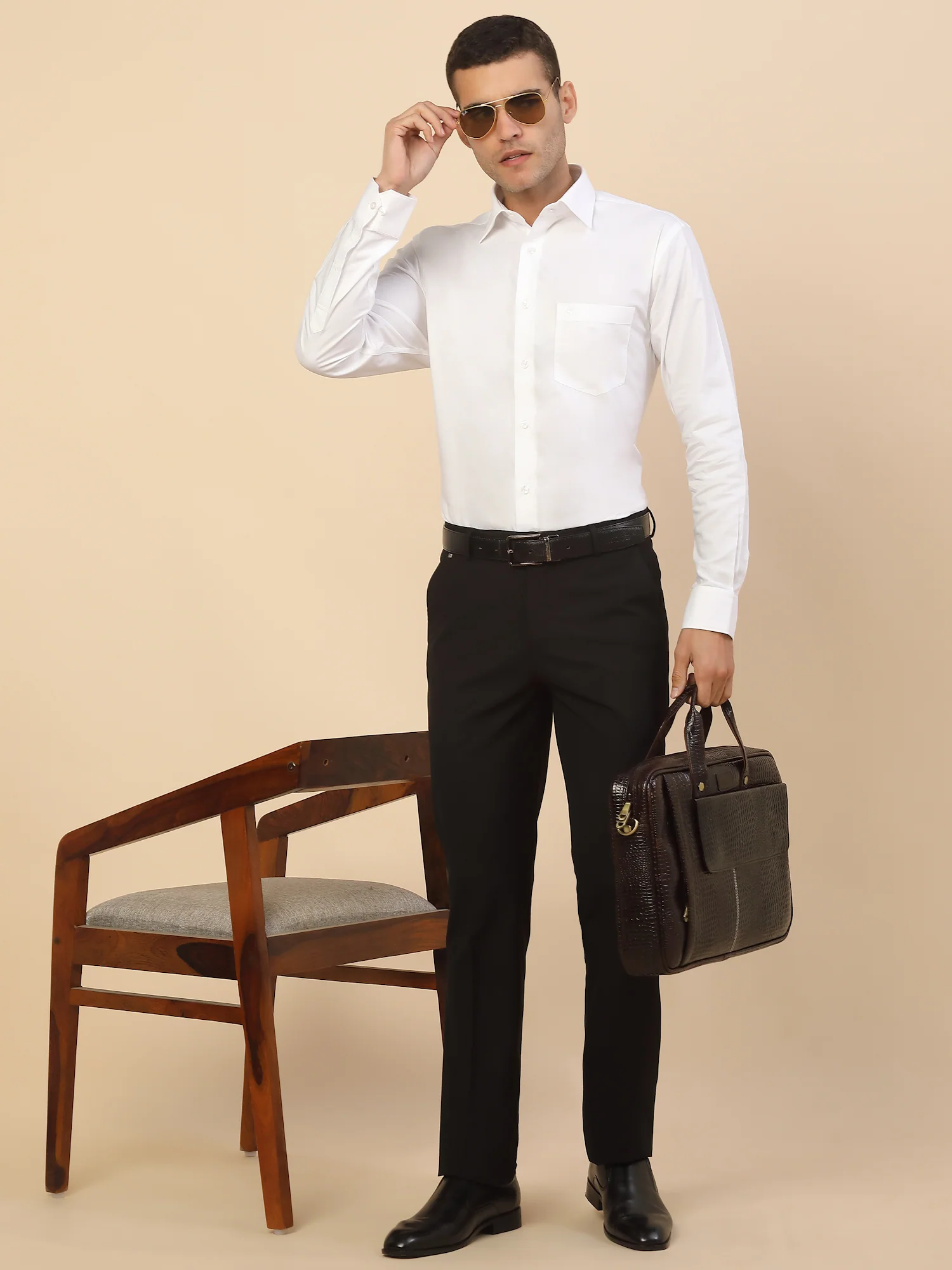 Men's Stylish Solid Formal Shirt | Regular Fit | Full Sleeve | Pure Cotton | Smart Formal Wear - Image 2
