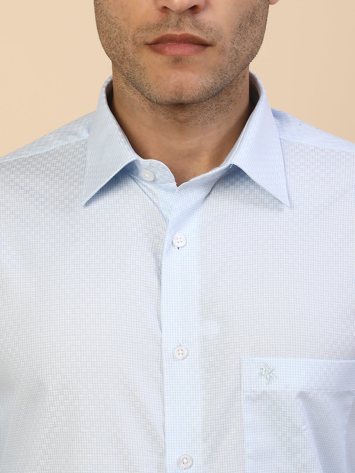 Men's Stylish Self Design Formal Shirt | Regular Fit | Full Sleeve | Pure Cotton | Smart Formal Wear - Image 5