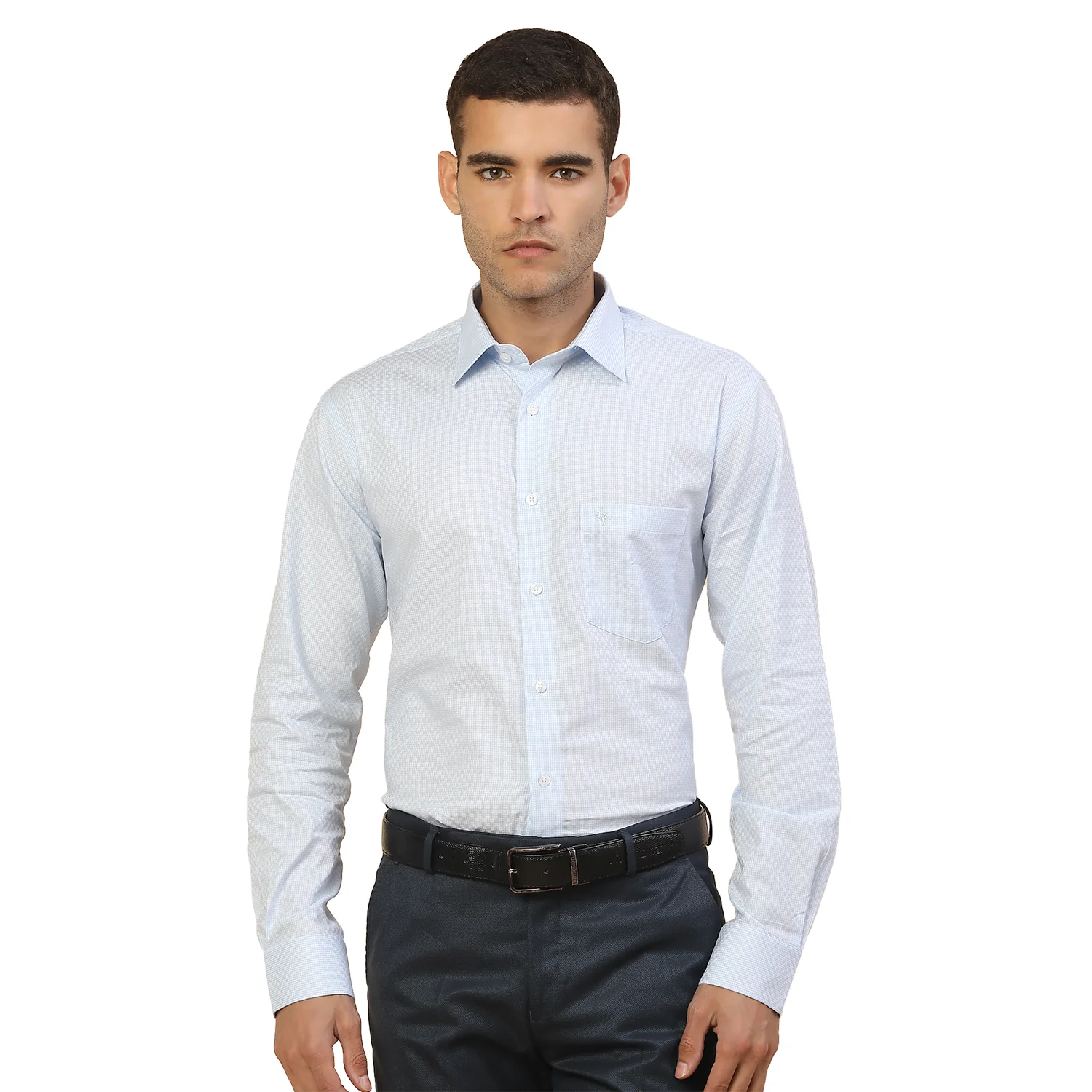 Men's Stylish Self Design Formal Shirt | Regular Fit | Full Sleeve | Pure Cotton | Smart Formal Wear - Image 9