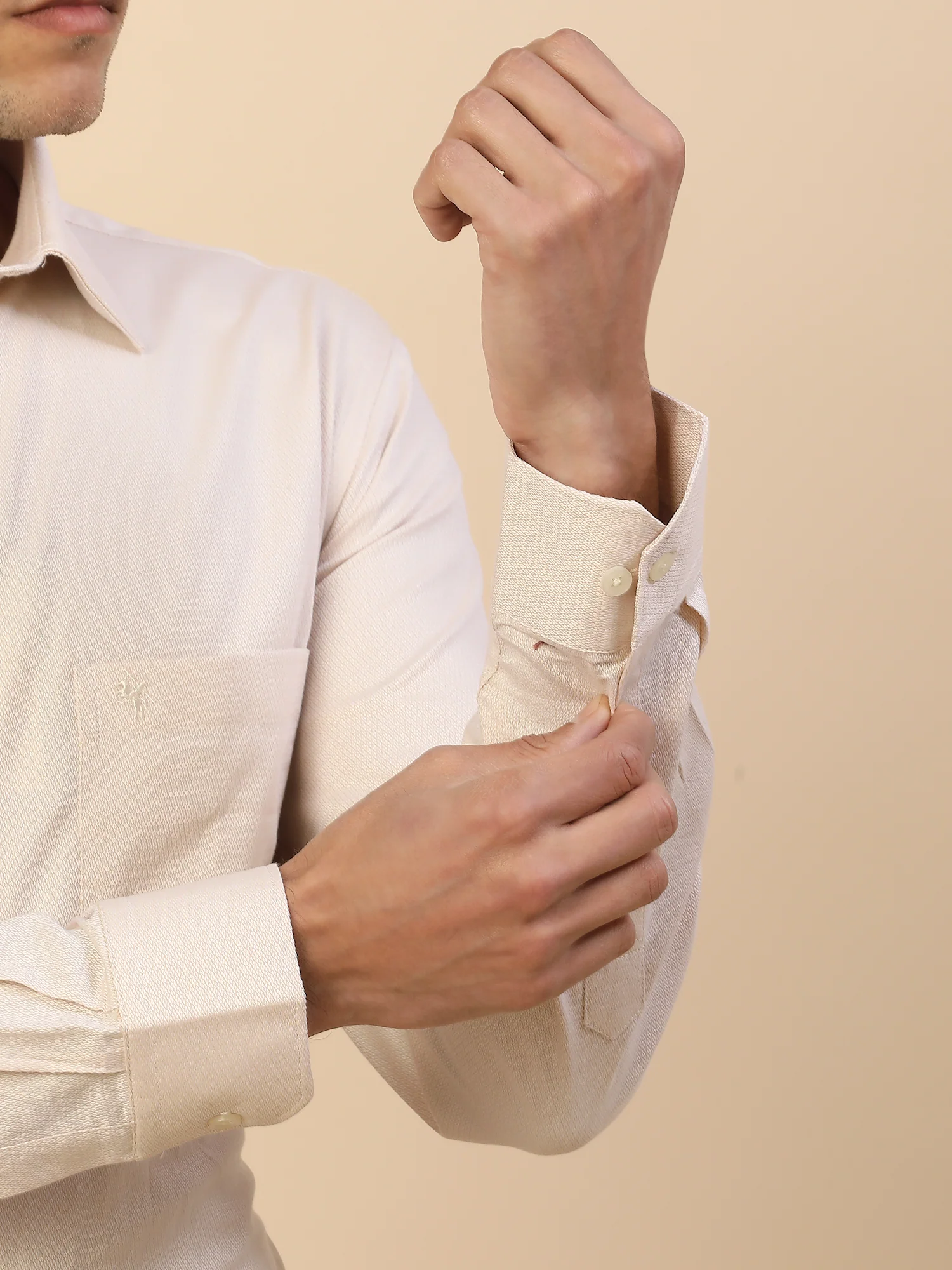 Men's Stylish Self Design Formal Shirt | Regular Fit | Full Sleeve | Pure Cotton | Smart Formal Wear - Image 8