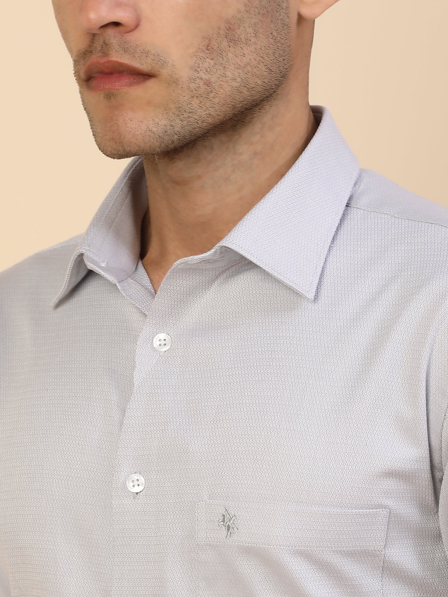 Men's Stylish Self Design Formal Shirt | Regular Fit | Full Sleeve | Pure Cotton | Smart Formal Wear - Image 6