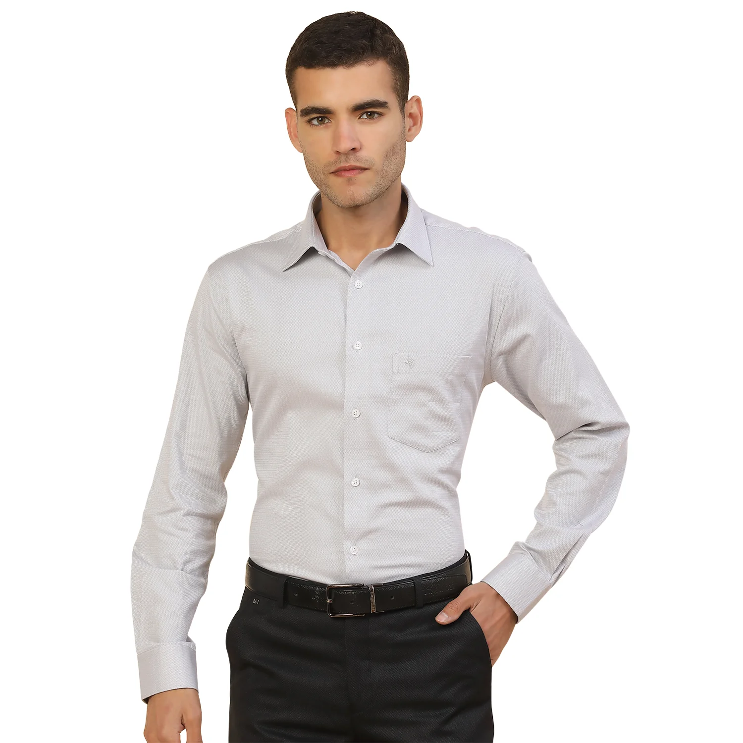 Men's Stylish Self Design Formal Shirt | Regular Fit | Full Sleeve | Pure Cotton | Smart Formal Wear - Image 9
