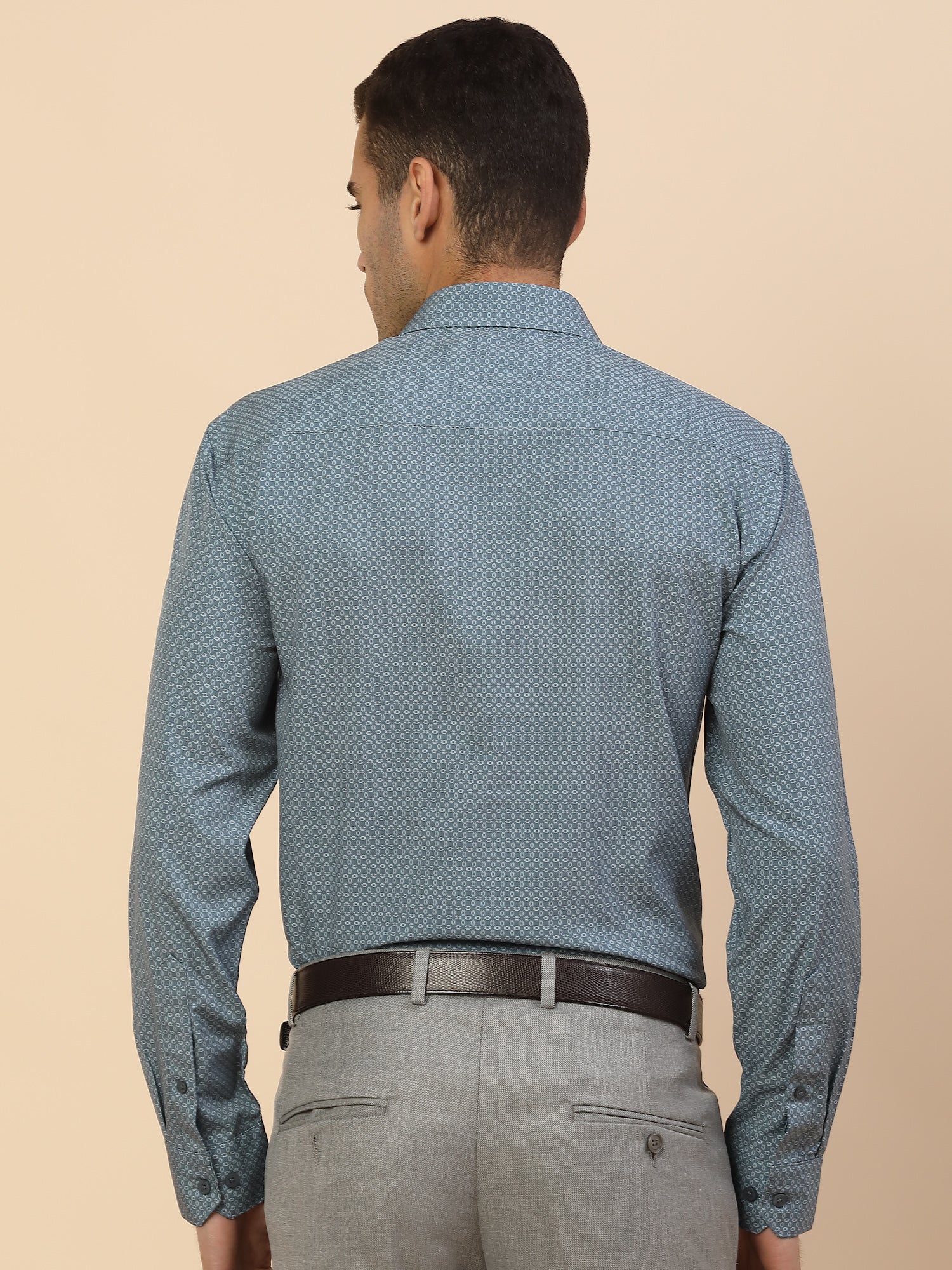 Men's Stylish Printed Formal Shirt | Regular Fit | Full Sleeve | Polyester | Smart Formal Wear - Image 3