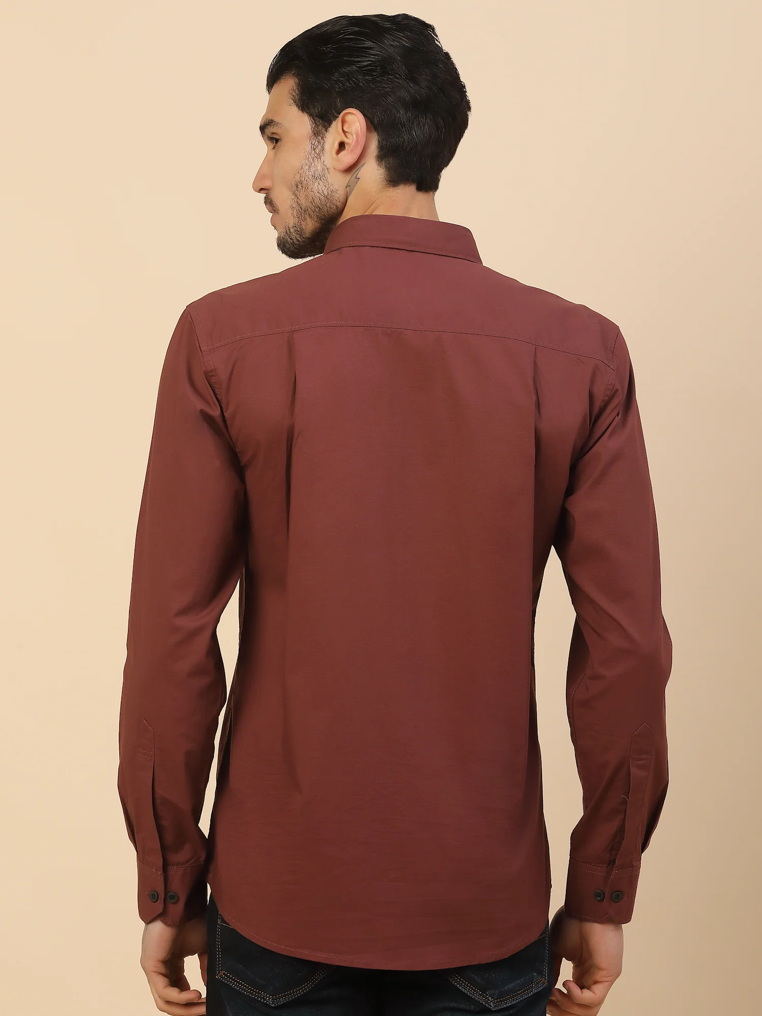 Men's Stylish Solid Casual Shirt | Regular Fit | Full Sleeve | Cotton Blend | Smart Casual Wear - Image 2