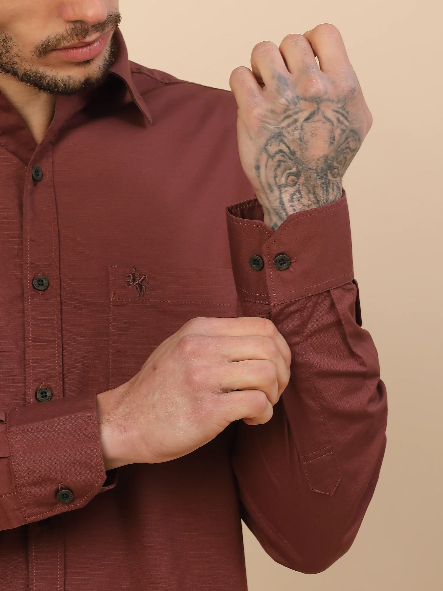 Men's Stylish Solid Casual Shirt | Regular Fit | Full Sleeve | Cotton Blend | Smart Casual Wear - Image 3
