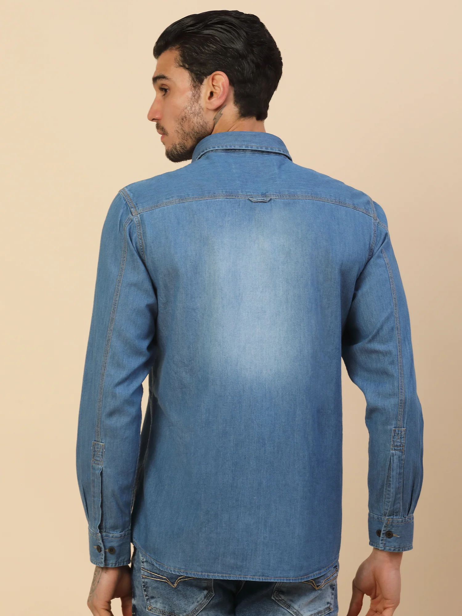 Men's Stylish Solid Casual Shirt | Regular Fit | Full Sleeve | Pure Cotton | Smart Casual Wear - Image 2