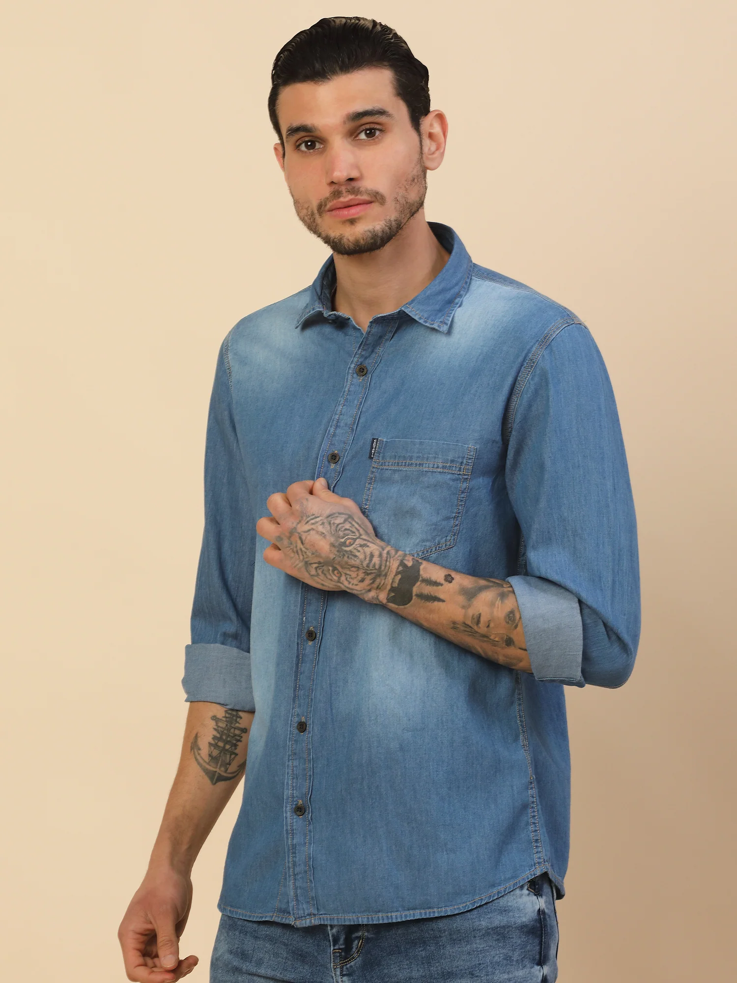 Men's Stylish Solid Casual Shirt | Regular Fit | Full Sleeve | Pure Cotton | Smart Casual Wear - Image 5