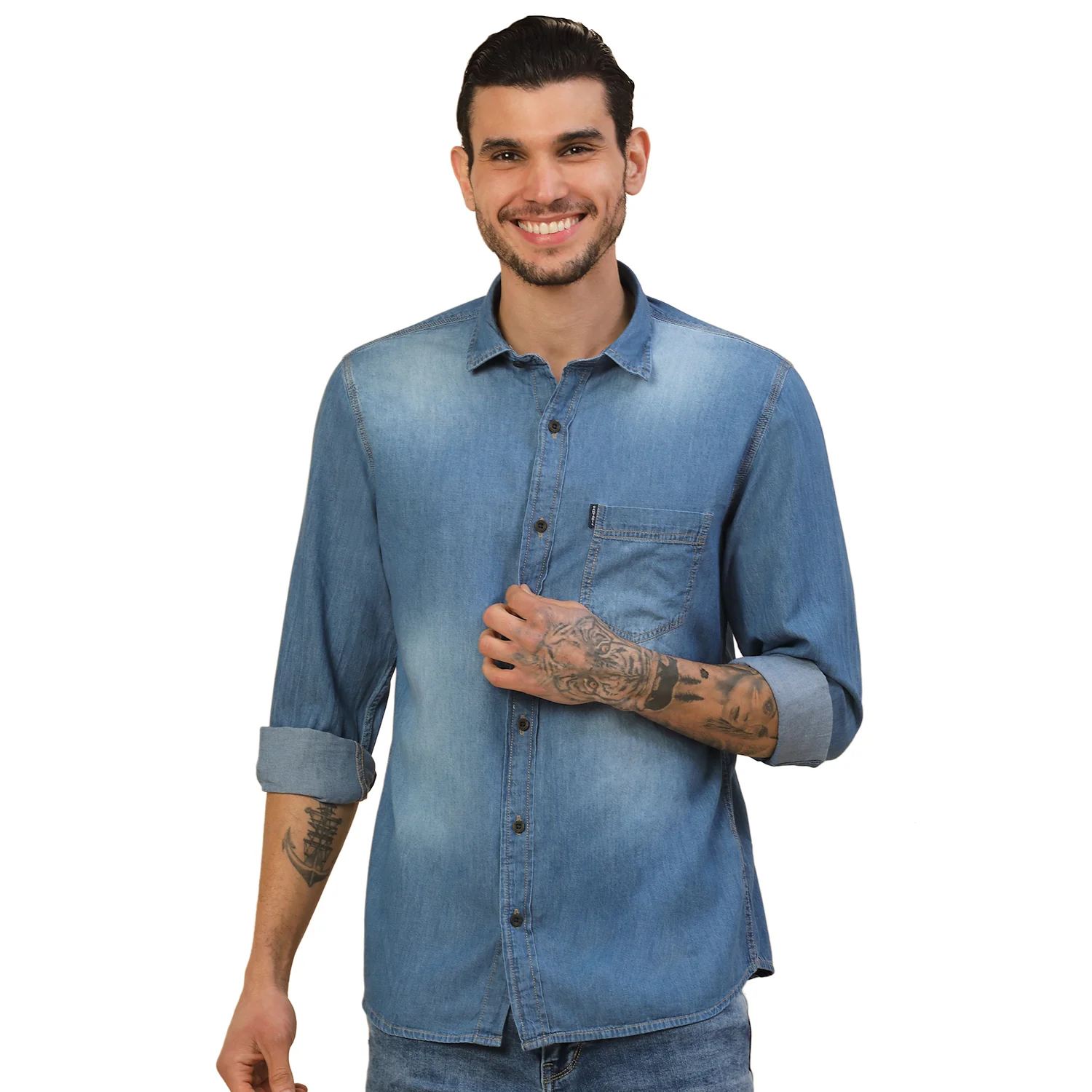 Men's Stylish Solid Casual Shirt | Regular Fit | Full Sleeve | Pure Cotton | Smart Casual Wear - Image 7