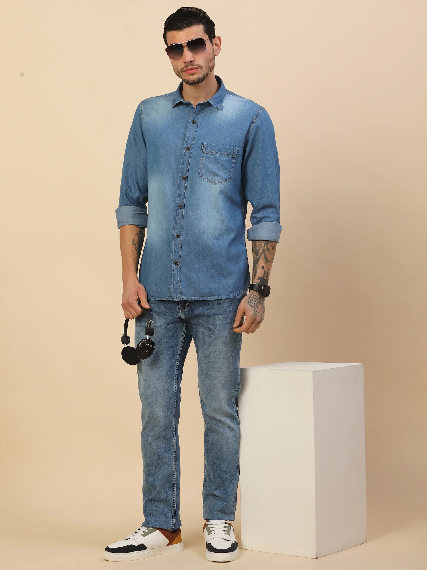 Men's Stylish Solid Casual Shirt | Regular Fit | Full Sleeve | Pure Cotton | Smart Casual Wear - Image 8