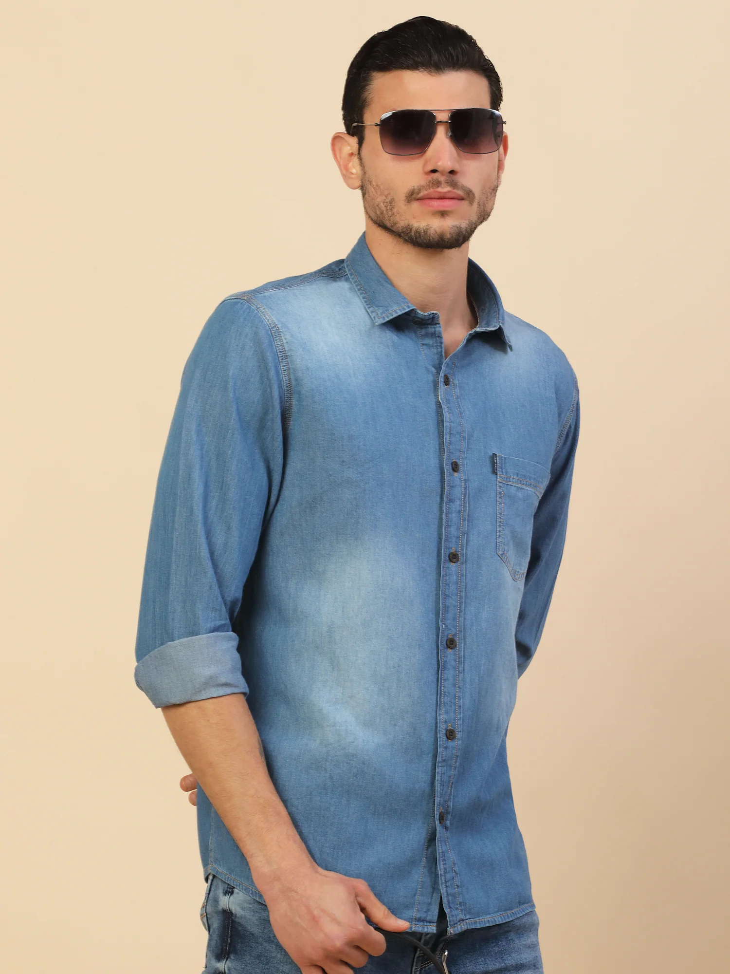 Men's Stylish Solid Casual Shirt | Regular Fit | Full Sleeve | Pure Cotton | Smart Casual Wear - Image 9