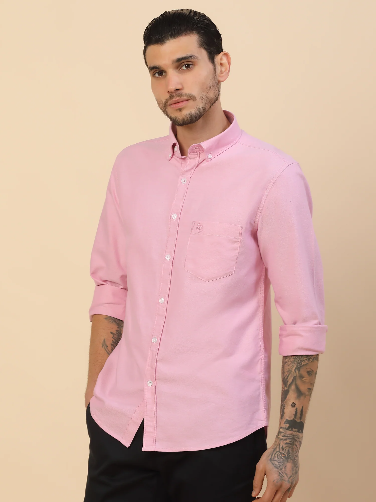 Men's Stylish Solid Casual Shirt | Regular Fit | Full Sleeve | Pure Cotton | Smart Casual Wear - Image 6