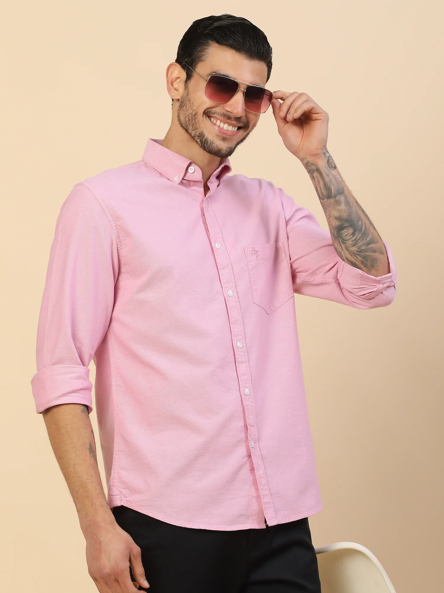 Men's Stylish Solid Casual Shirt | Regular Fit | Full Sleeve | Pure Cotton | Smart Casual Wear - Image 8
