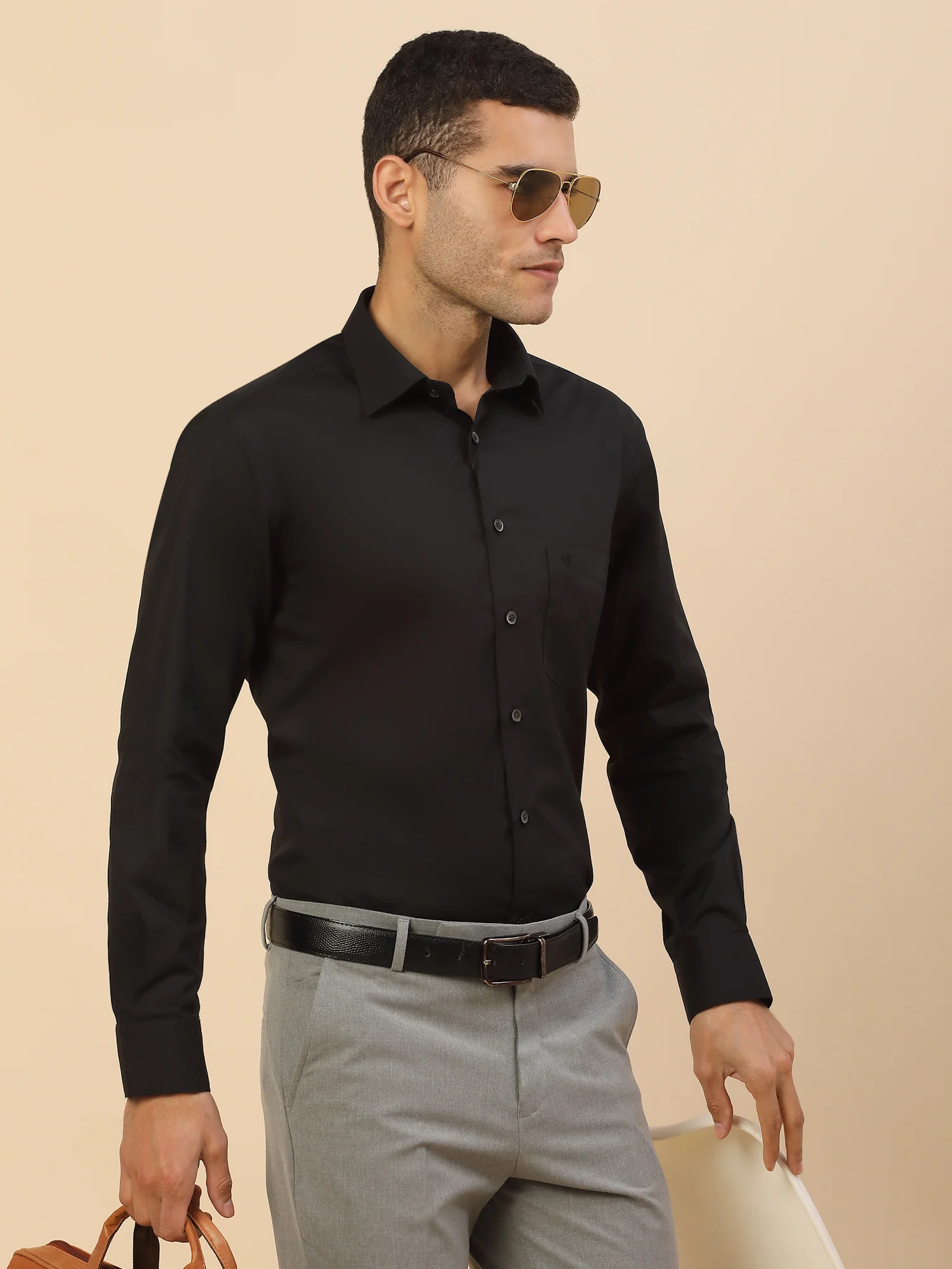 Men's Stylish Solid Formal Shirt | Regular Fit | Full Sleeve | Pure Cotton | Smart Formal Wear - Image 8
